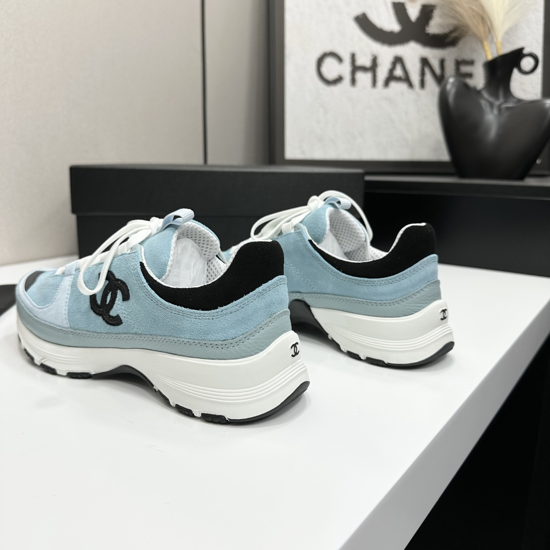 シャネル レディース メンズ 兼用 スニーカー 通勤 通学 トレンド ブルー 38 39 40 41 42 43 44 45 46 47 48 49 50 - 画像 7