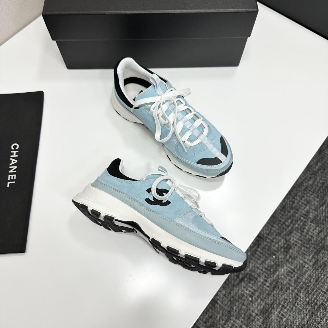 シャネル レディース メンズ 兼用 スニーカー 通勤 通学 トレンド ブルー 38 39 40 41 42 43 44 45 46 47 48 49 50 - 画像 8