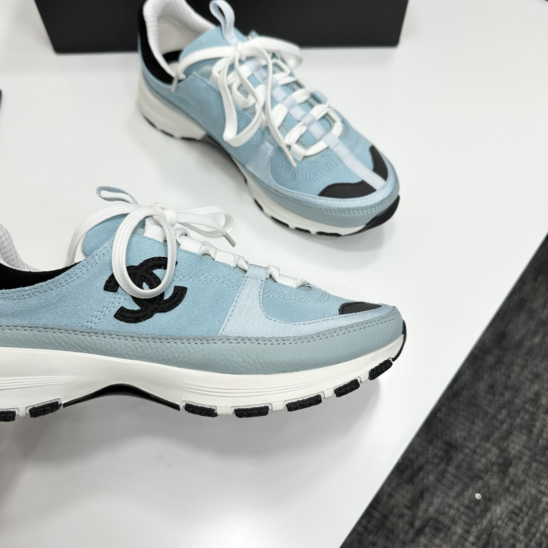 シャネル レディース メンズ 兼用 スニーカー 通勤 通学 トレンド ブルー 38 39 40 41 42 43 44 45 46 47 48 49 50 - 画像 9