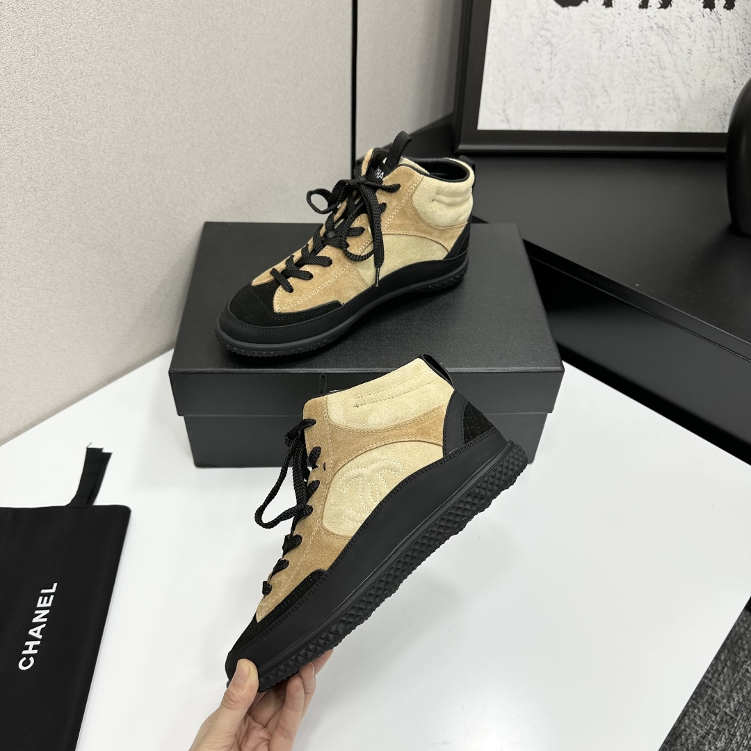 シャネル シューズ レディース メンズ 兼用 高級感 ブーツ 黒 ベージュ 通勤 通学 2WAY 丸洗いOK - 画像 3