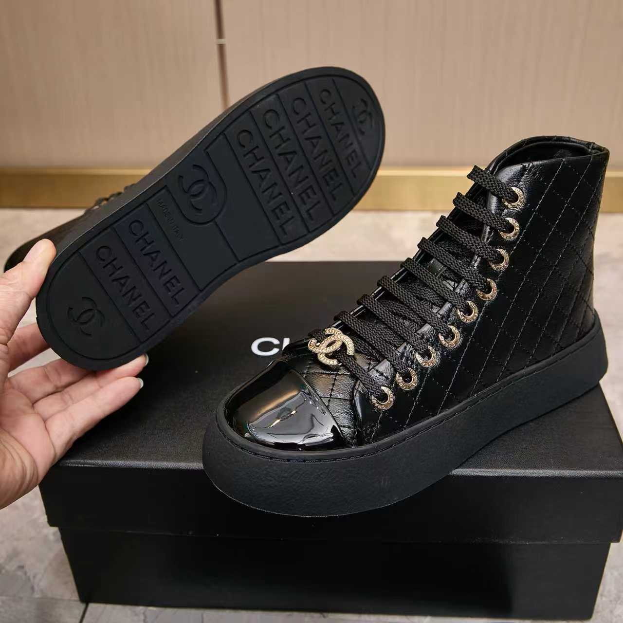 シャネル チェーン レディース メンズ 兼用 ファッション 高級感 黒 通勤 通学 2WAY 撥水 金具 ロゴ 118538 - 画像 5