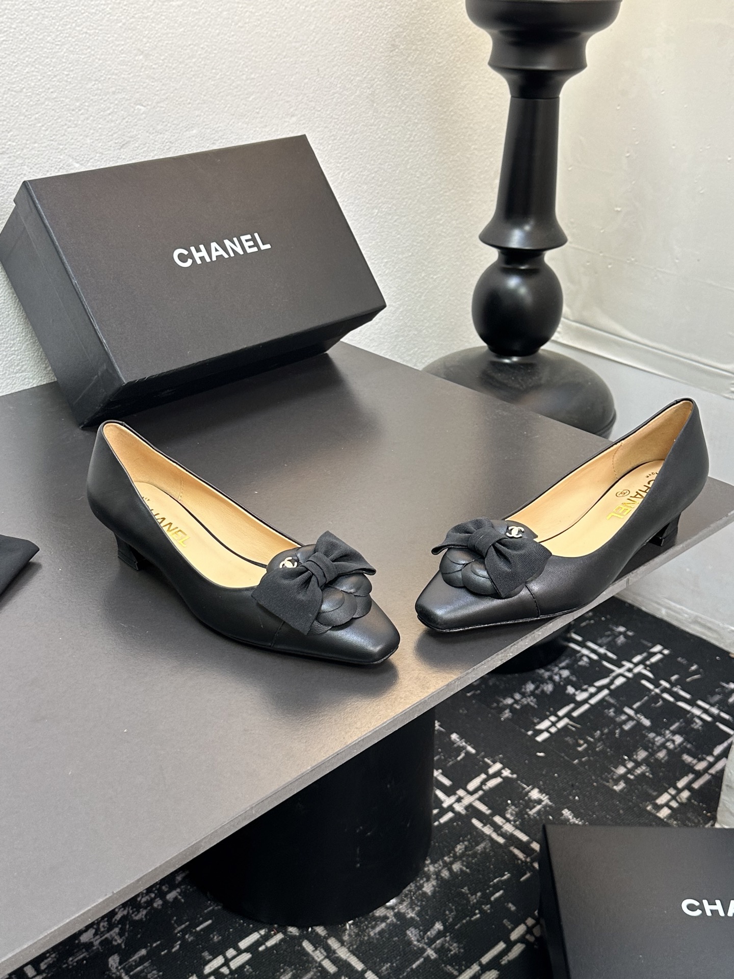 Chanel シューズ レディース メンズ 兼用 フラット ローヒール ファッション ブラック 通勤 通学 丸洗いOK 肌触り抜群 黒 - 画像 6