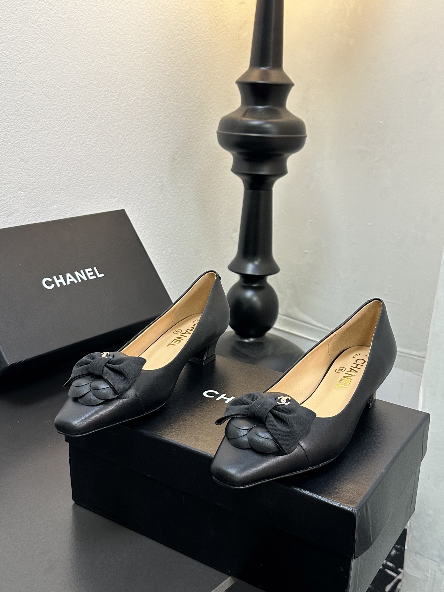 Chanel シューズ レディース メンズ 兼用 フラット ローヒール ファッション ブラック 通勤 通学 丸洗いOK 肌触り抜群 黒 - 画像 7