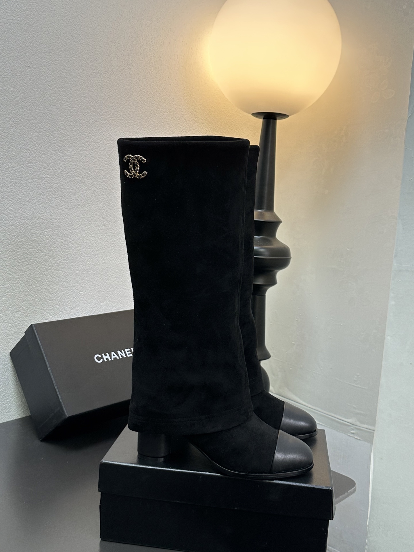 シャネル ショートブーツ レディース メンズ兼用 通勤 通学 ファッション ブラック 黒 - 画像 4