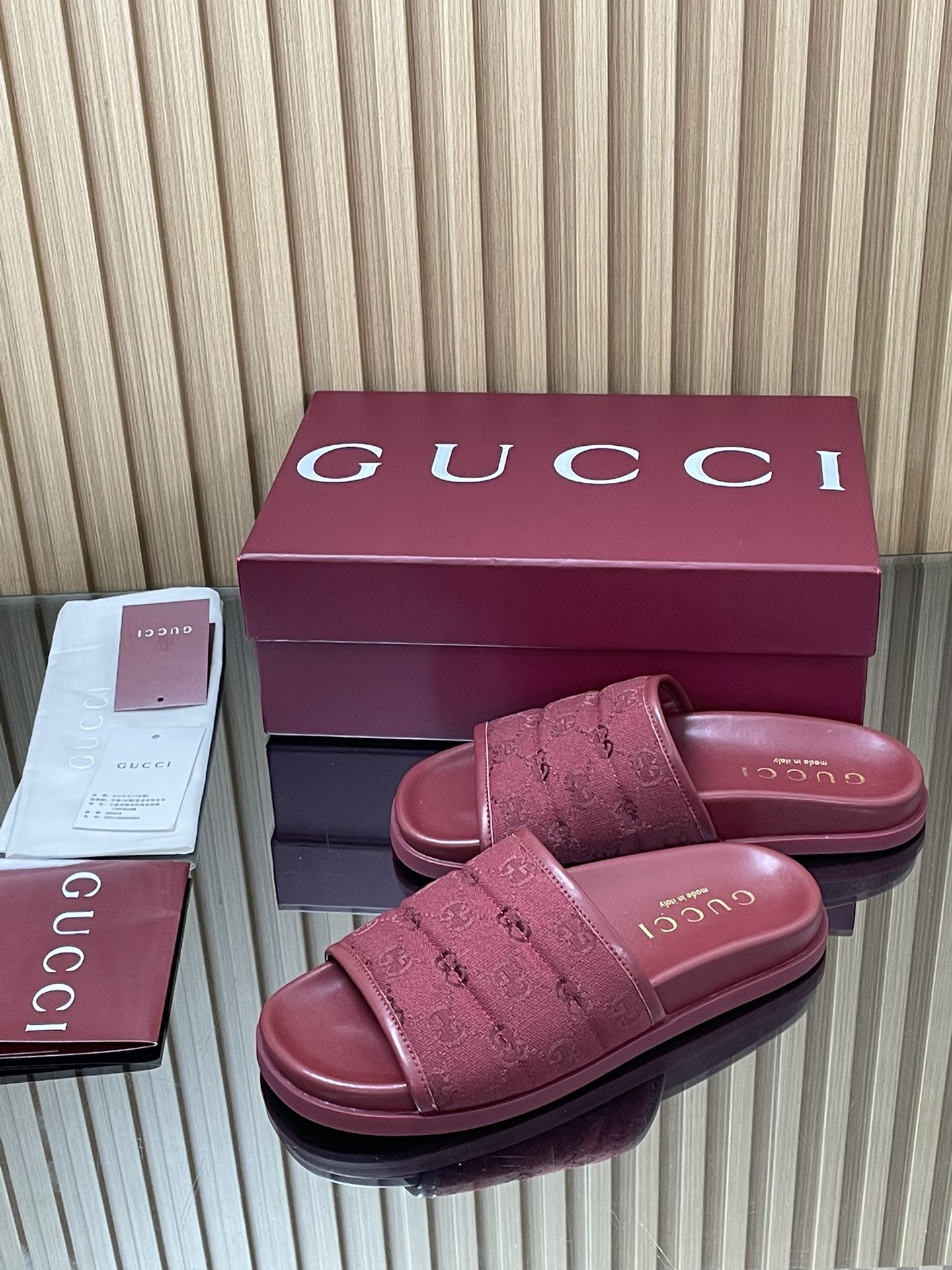GUCCI グッチ フラットシューズ 本革 ブラック - 画像 4