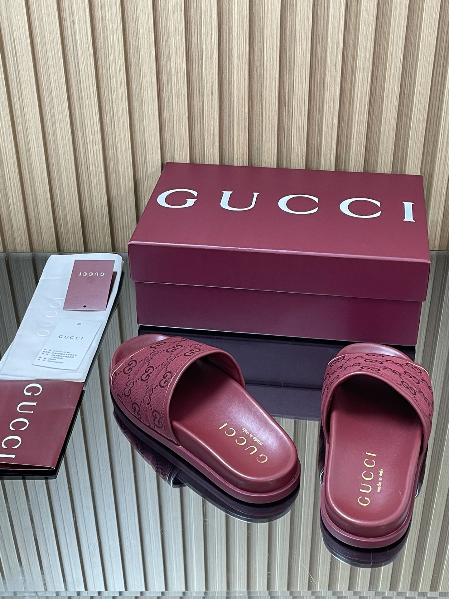 GUCCI グッチ フラットシューズ 本革 ブラック - 画像 6