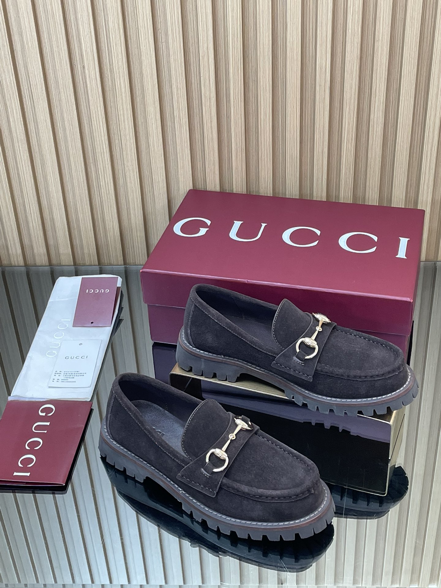 GUCCI グッチ ローファー 本革 メンズ 通勤 黒 142字 - 画像 2