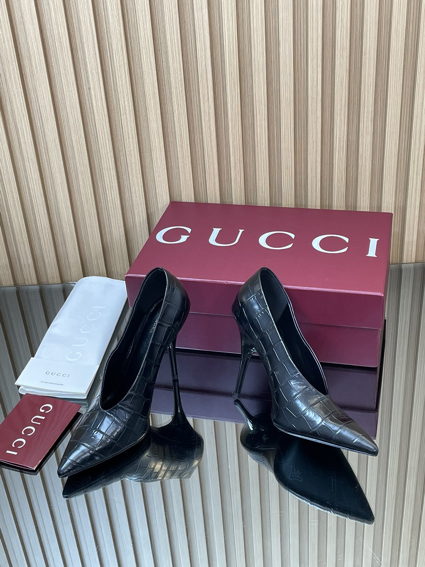 GUCCI グッチ ヒール ファッション ブラック - 画像 7