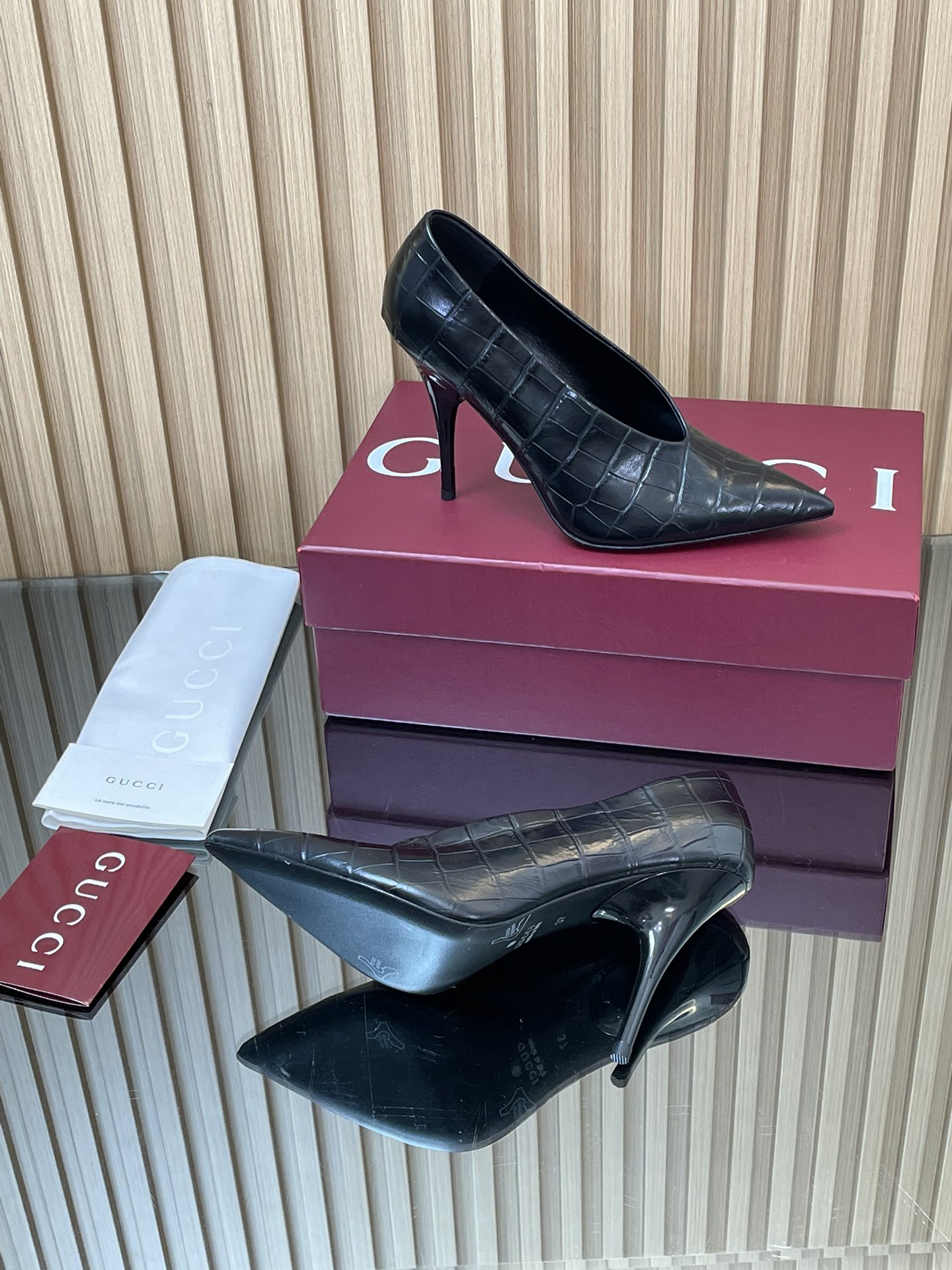 GUCCI グッチ ヒール ファッション ブラック - 画像 9