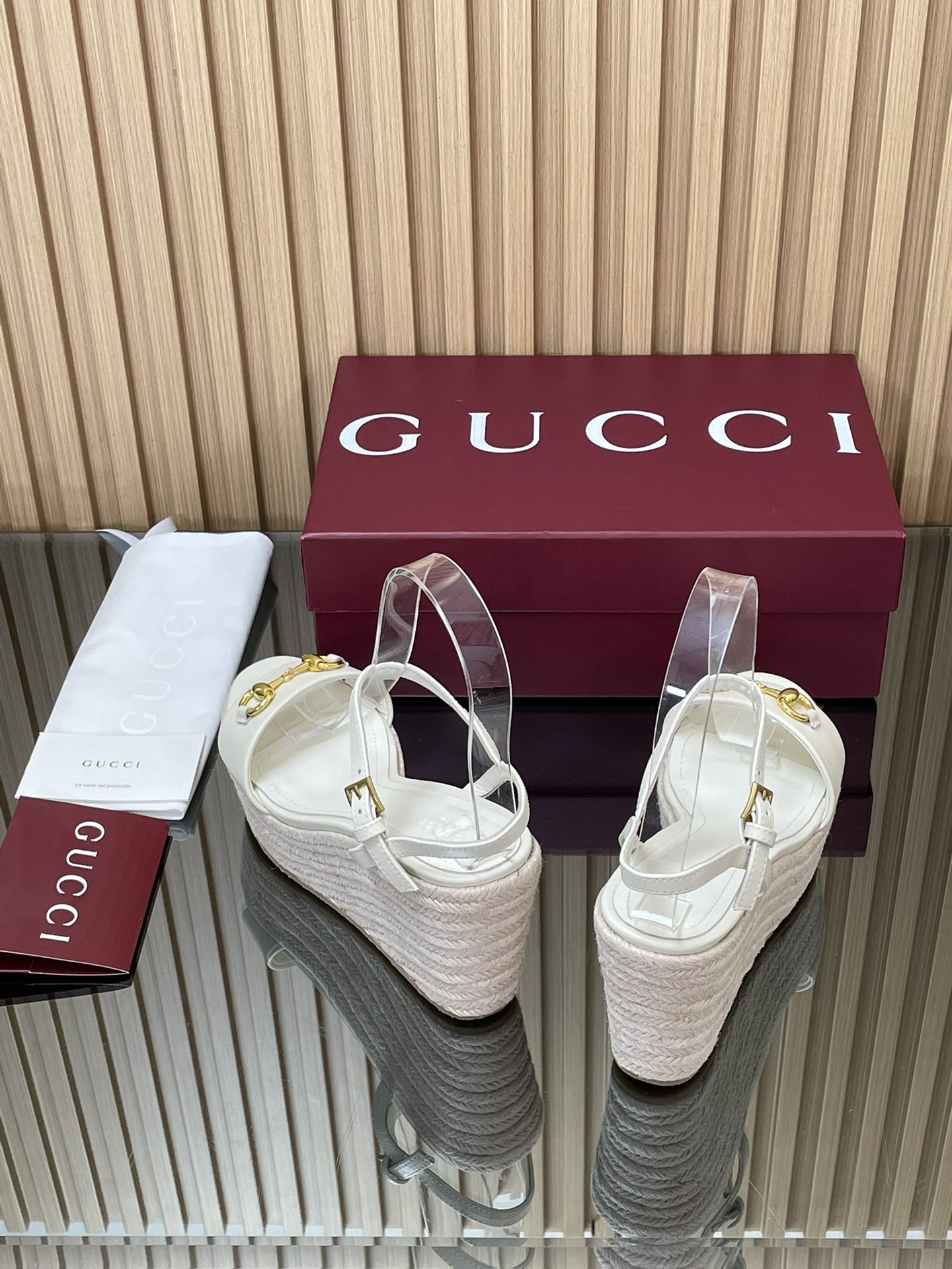 GUCCI グッチ エスパダ レディース 撥水 本革 ブラック - 画像 6