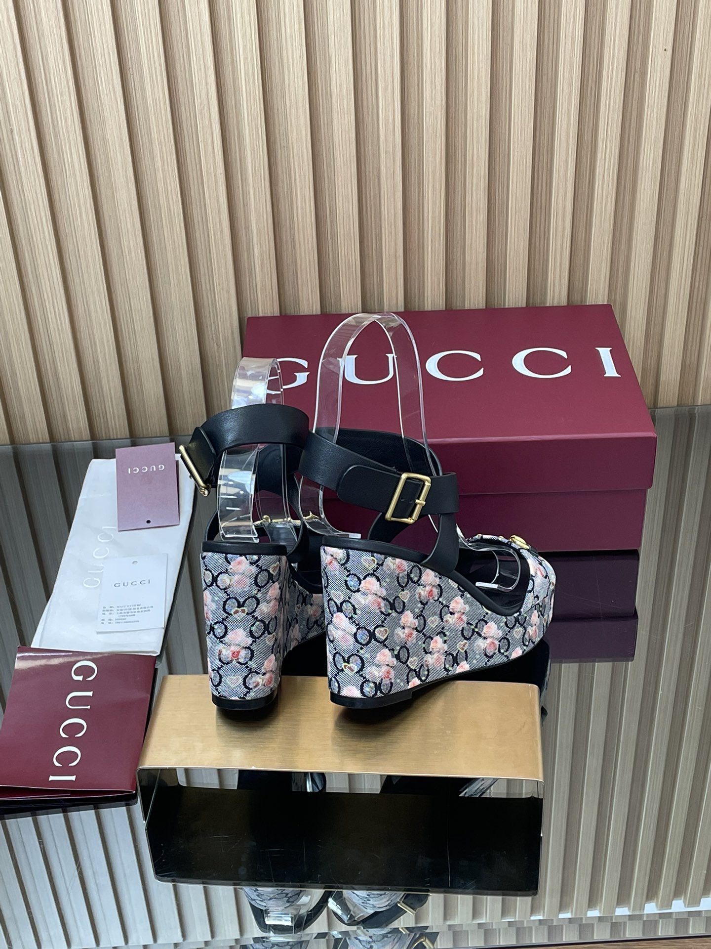 GUCCI グッチ フラットシューズ 花柄 レディース ウェッジサンダル 全1色 - 画像 5