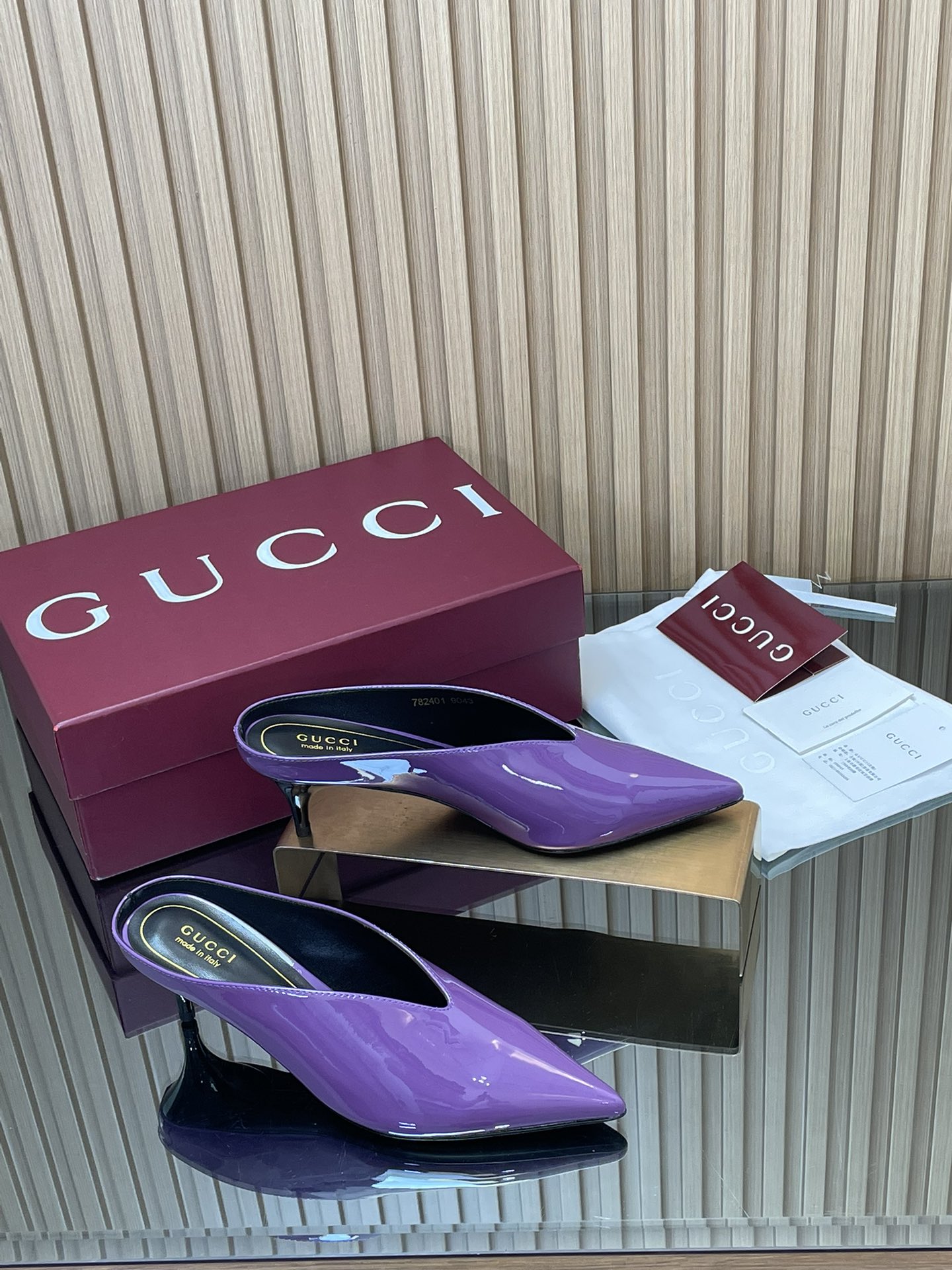 GUCCI グッチ フラットシューズ ポインテッドトゥ パンプス ブラック 37.5 38 39 40 41 42