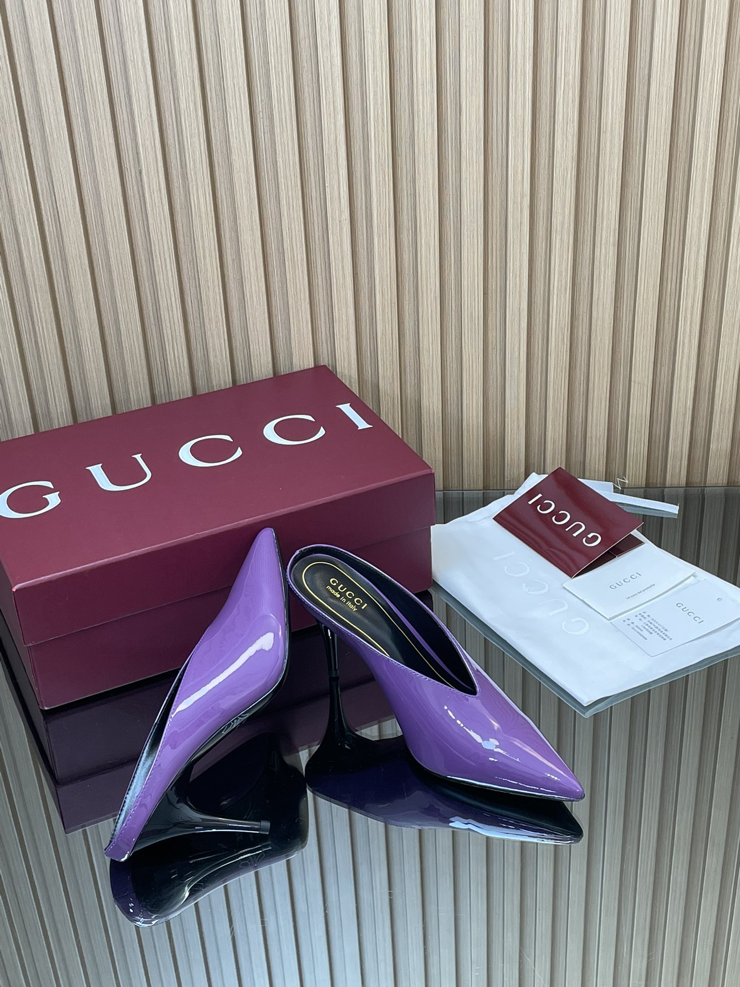 GUCCI グッチ フラットシューズ ポインテッドトゥ ブラック 2色展開 - 画像 8