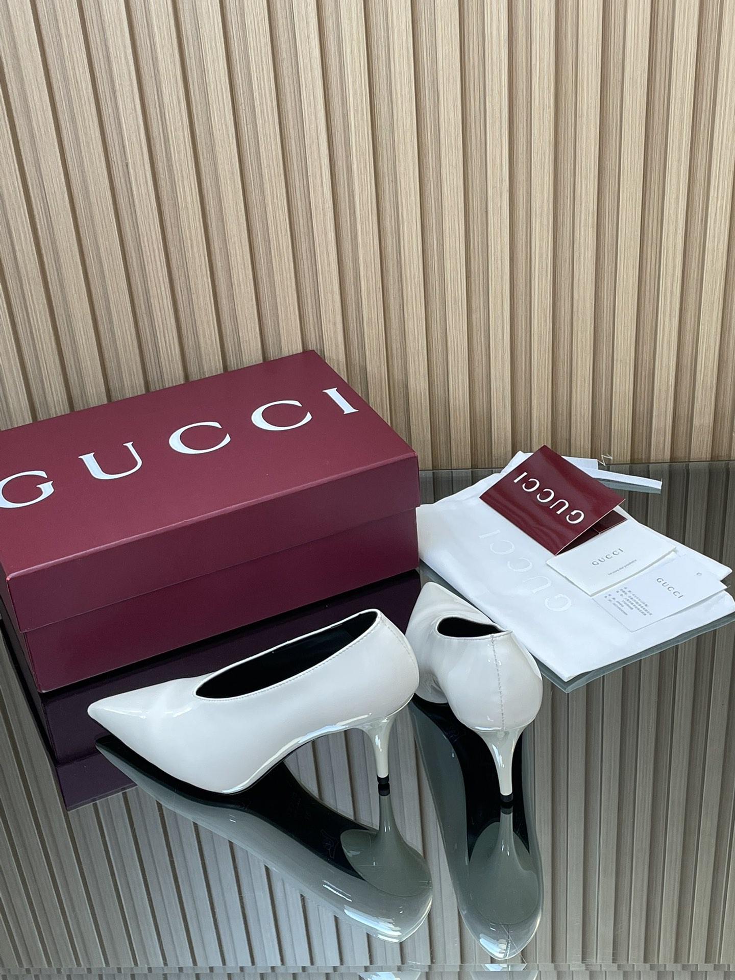 GUCCI グッチ フラットシューズ レースアップ シルク ブラック - 画像 6