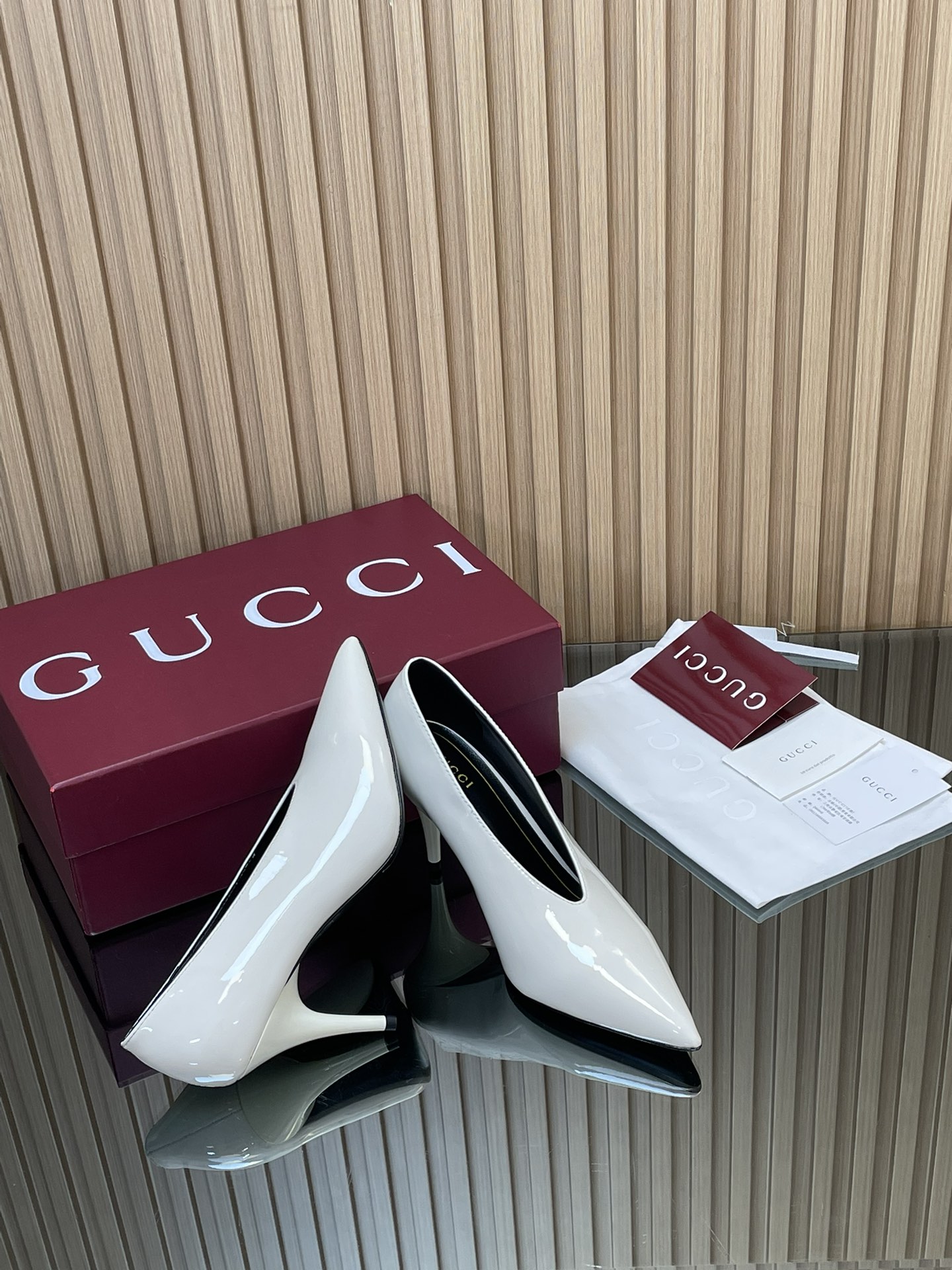 GUCCI グッチ フラットシューズ レースアップ シルク ブラック - 画像 8