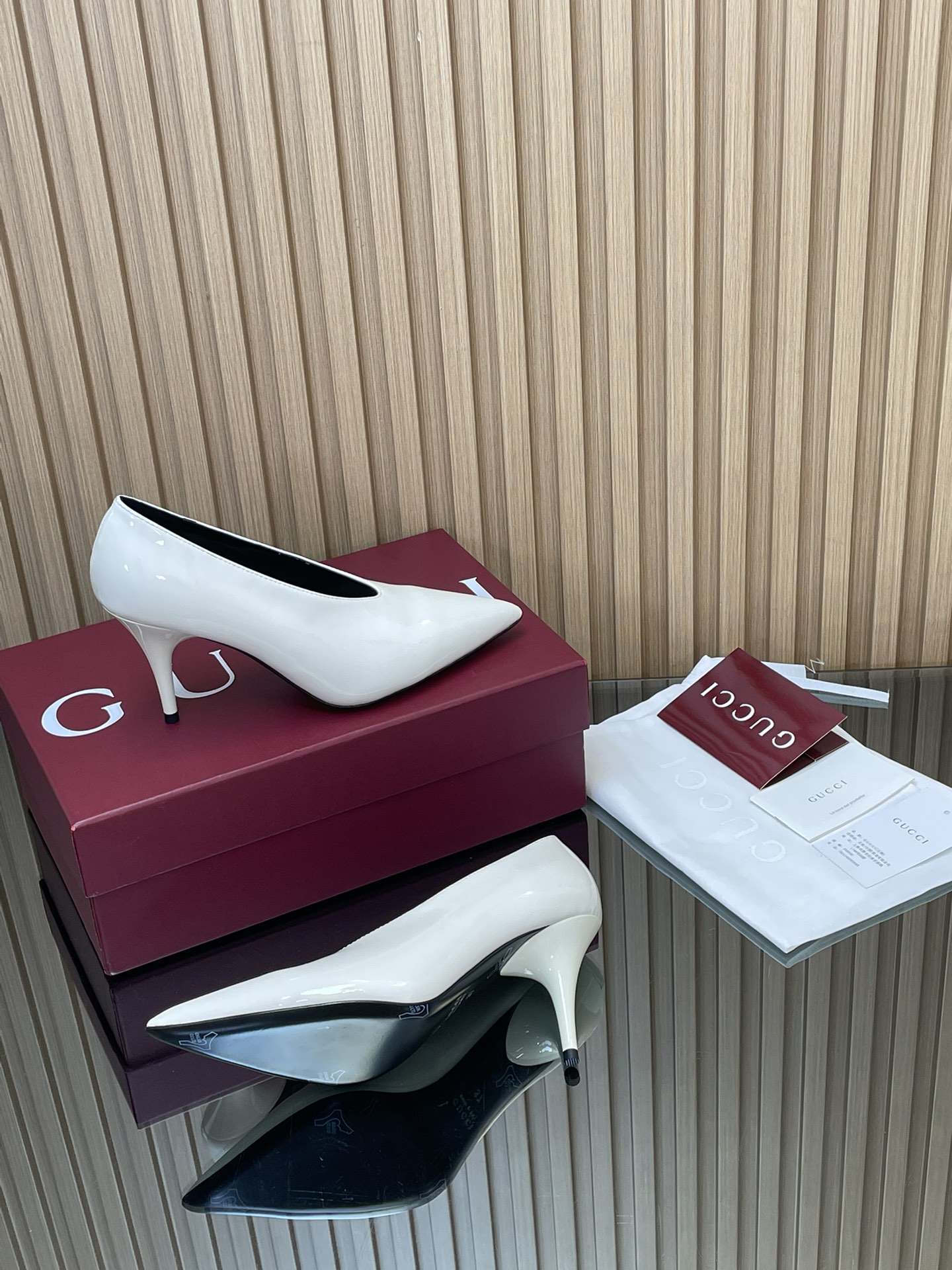 GUCCI グッチ フラットシューズ レースアップ シルク ブラック - 画像 9