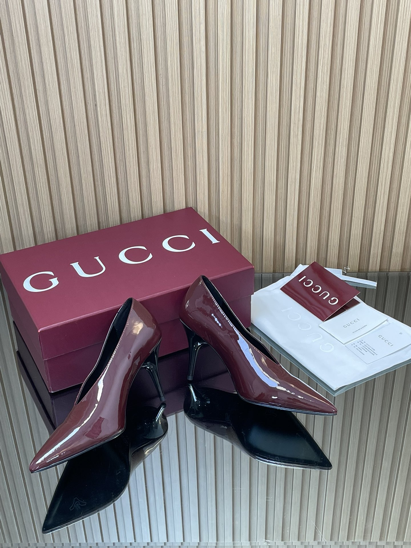 GUCCI グッチ ピンヒールパンプス 本革 通勤 プレーン ブラック - 画像 7