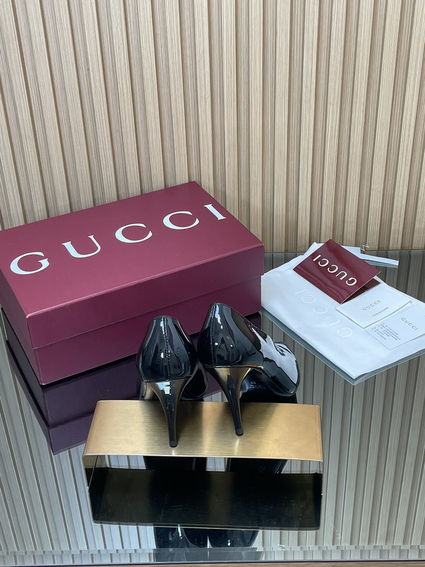 GUCCI グッチ ヒール靴 本革 通勤 ブラック - 画像 5