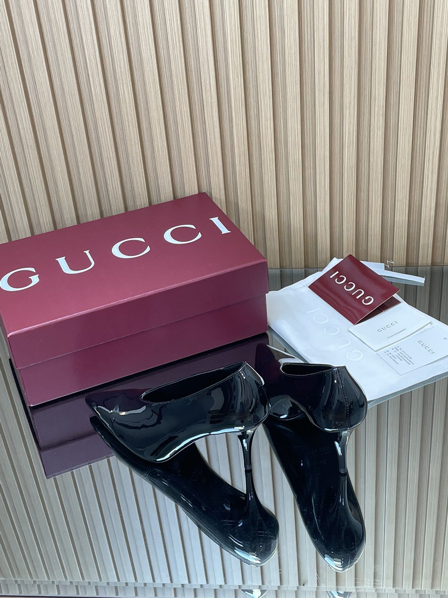 GUCCI グッチ ヒール靴 本革 通勤 ブラック - 画像 6