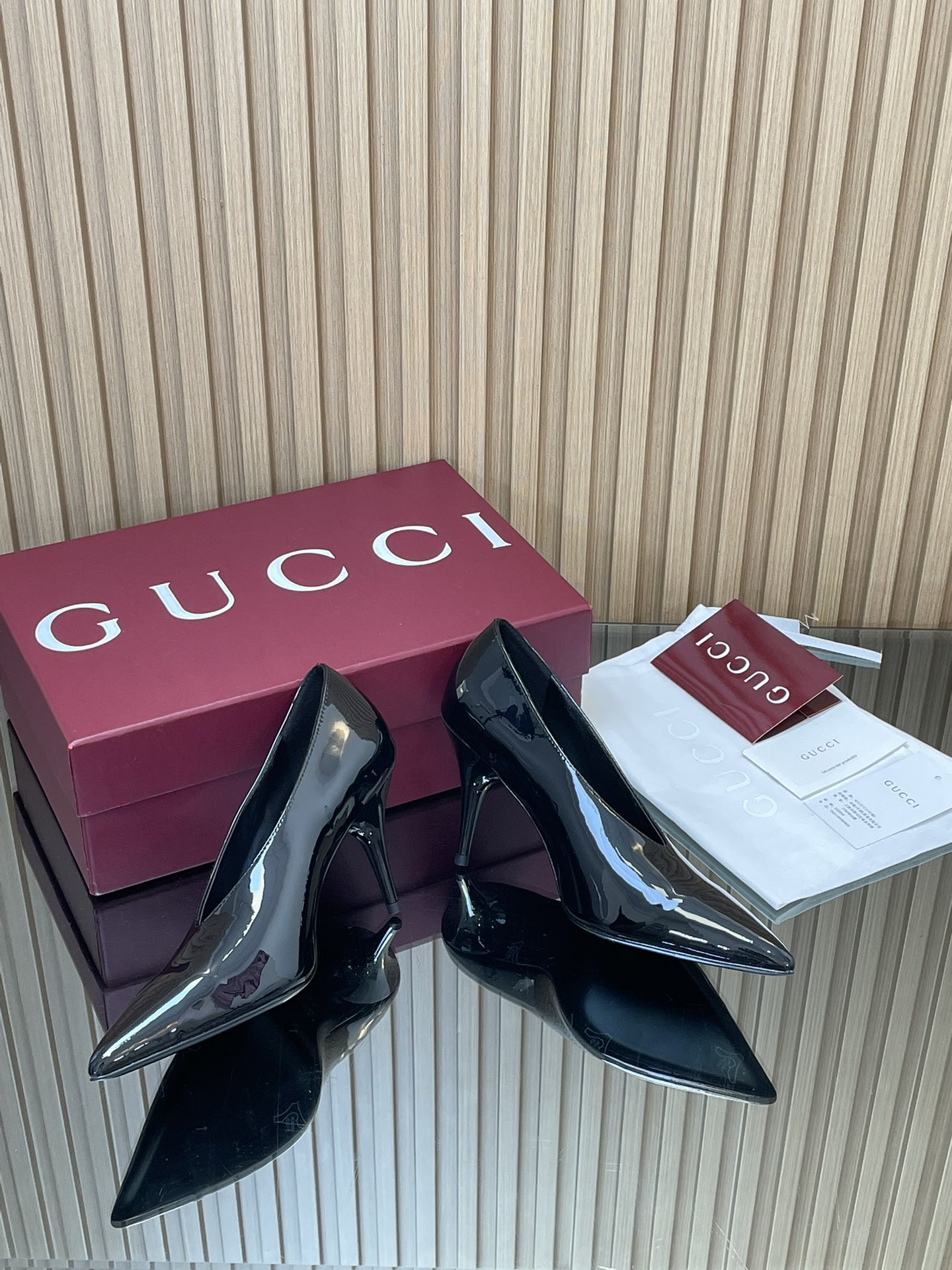 GUCCI グッチ ヒール靴 本革 通勤 ブラック - 画像 7