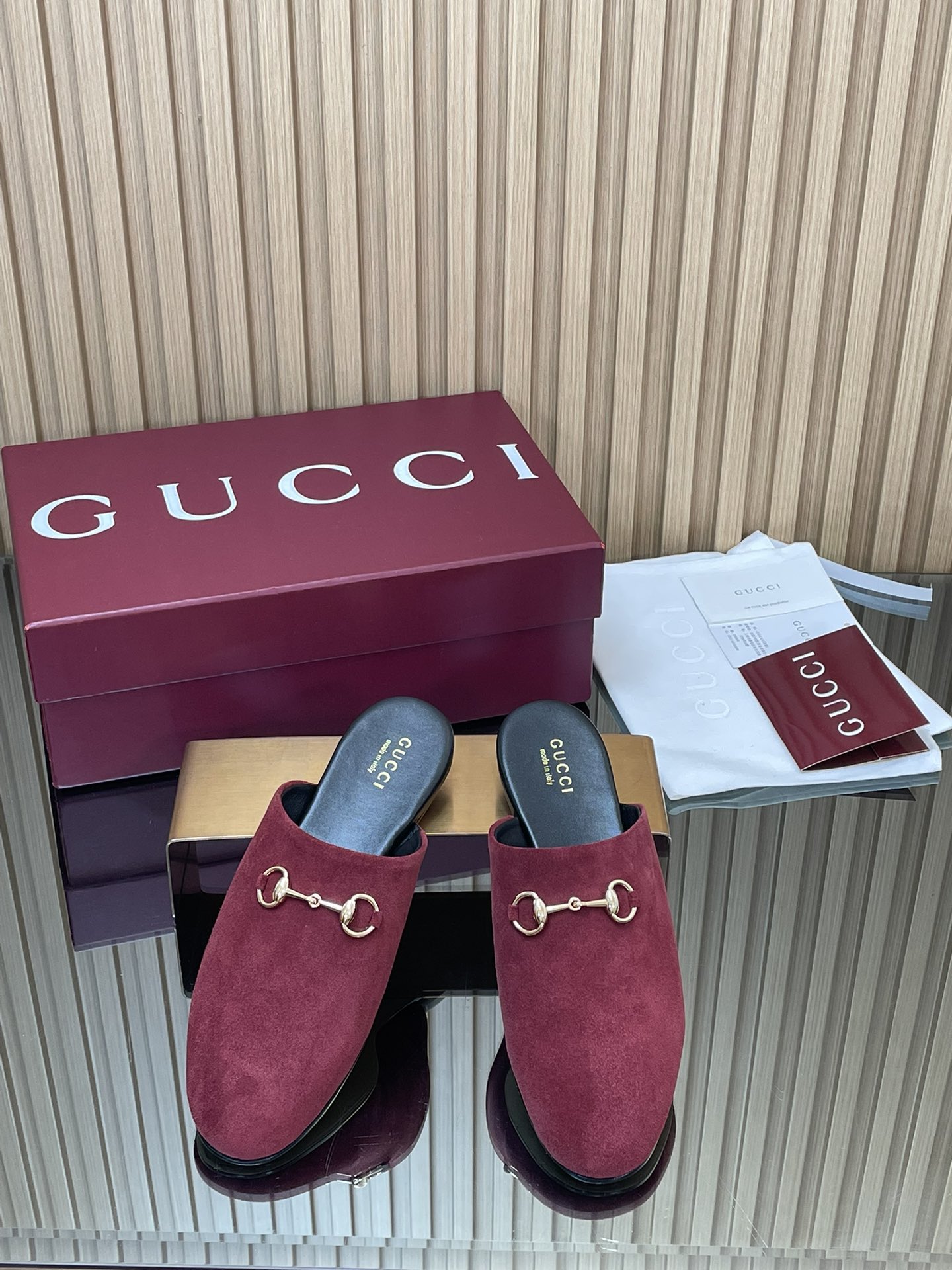 GUCCI グッチ フラットシューズ 本革 レディース ブラック 40サイズ
