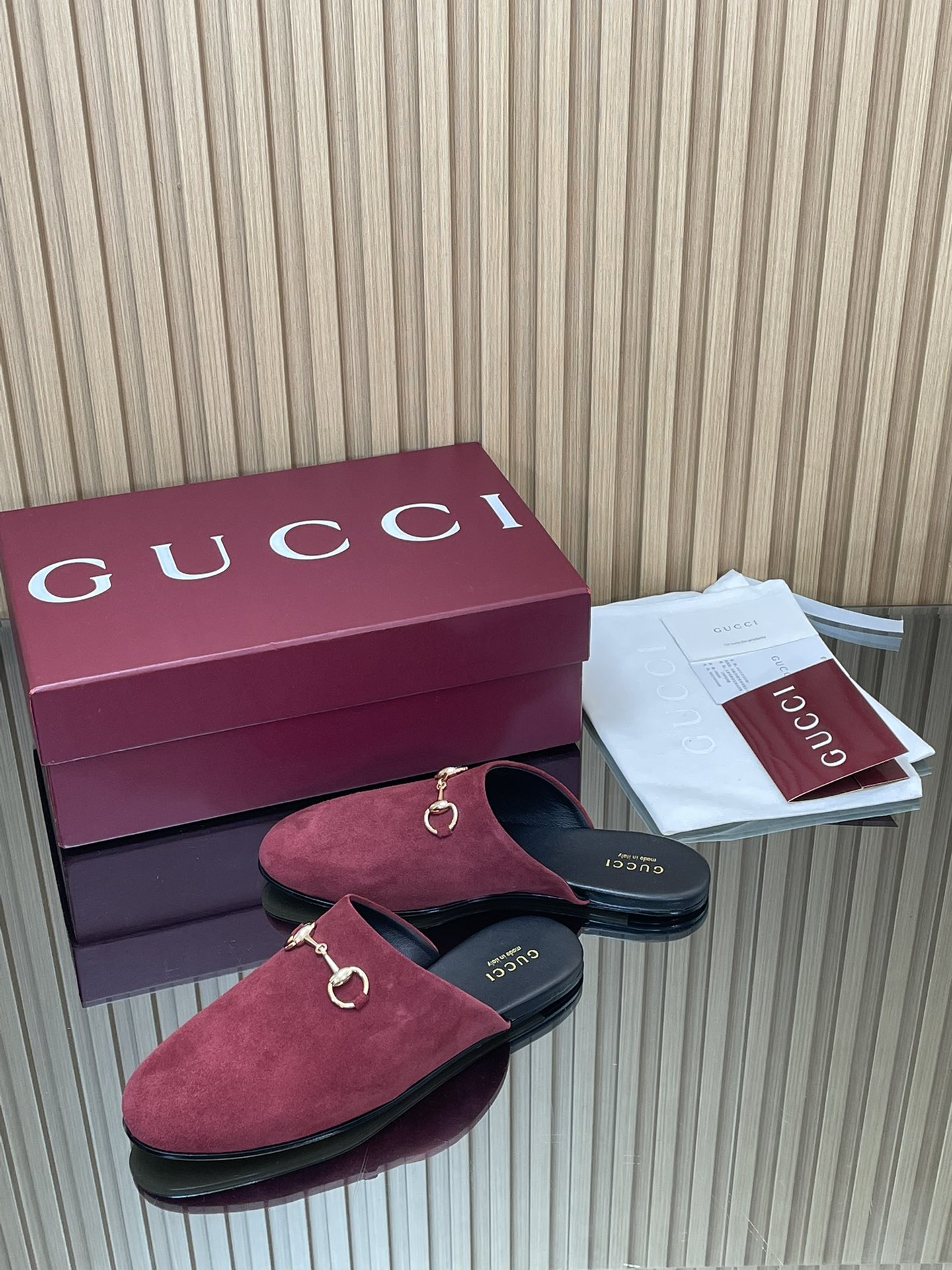 GUCCI グッチ フラットシューズ 本革 レディース ブラック 40サイズ - 画像 4