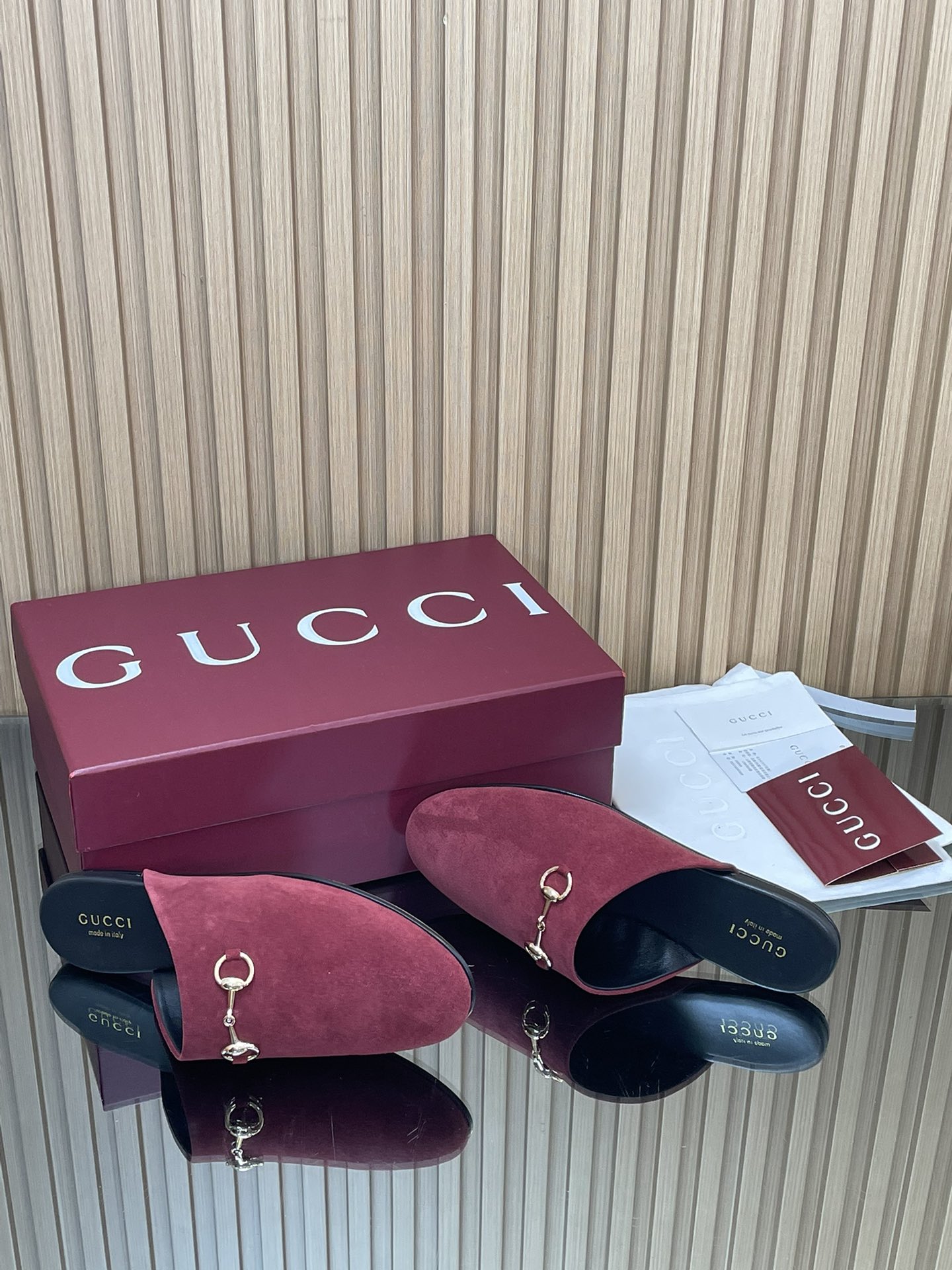 GUCCI グッチ フラットシューズ 本革 レディース ブラック 40サイズ - 画像 7