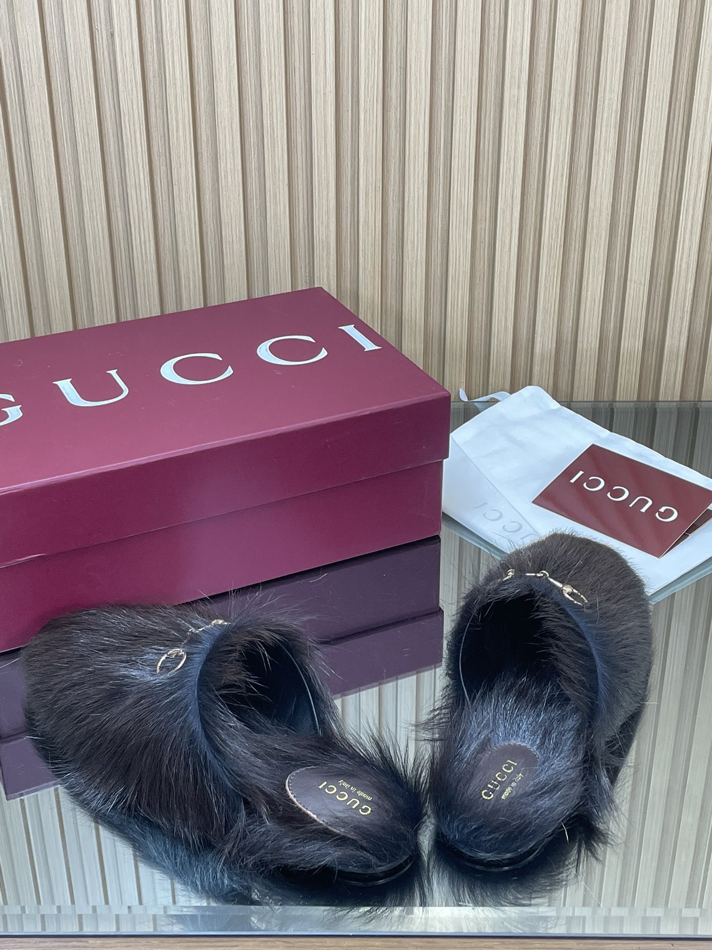 GUCCI グッチ ファークロッグス 本革 ブラック - 画像 8