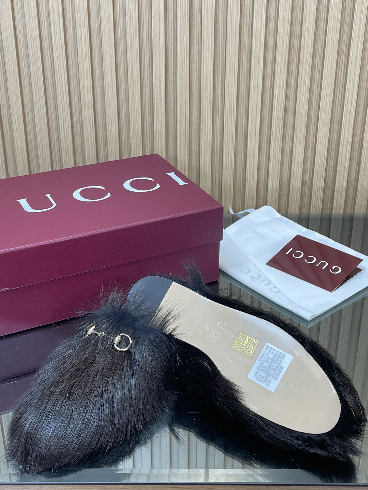 GUCCI グッチ ファークロッグス 本革 ブラック - 画像 9