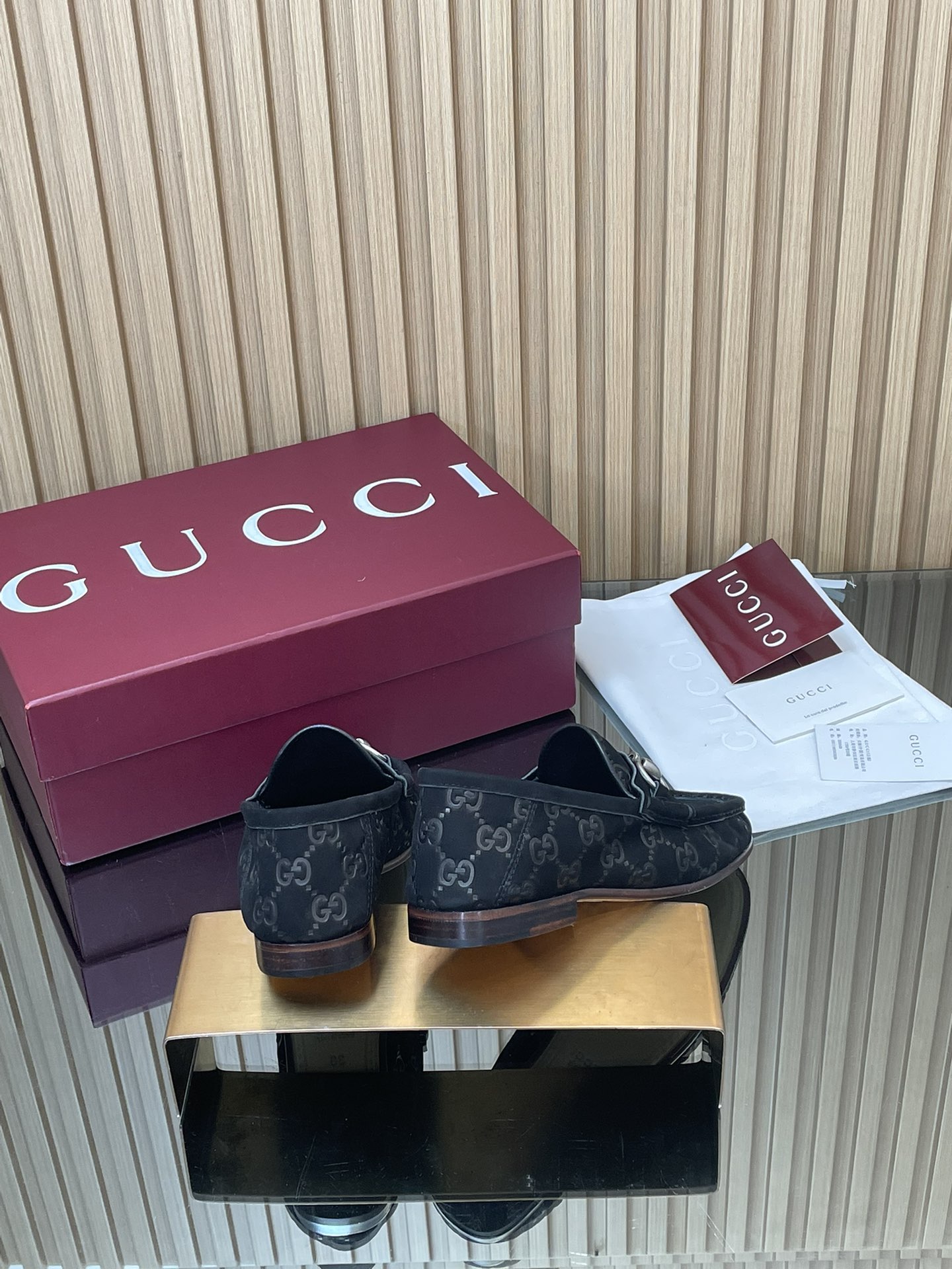 GUCCI グッチ ローファー 本革 通勤 黒色 - 画像 5