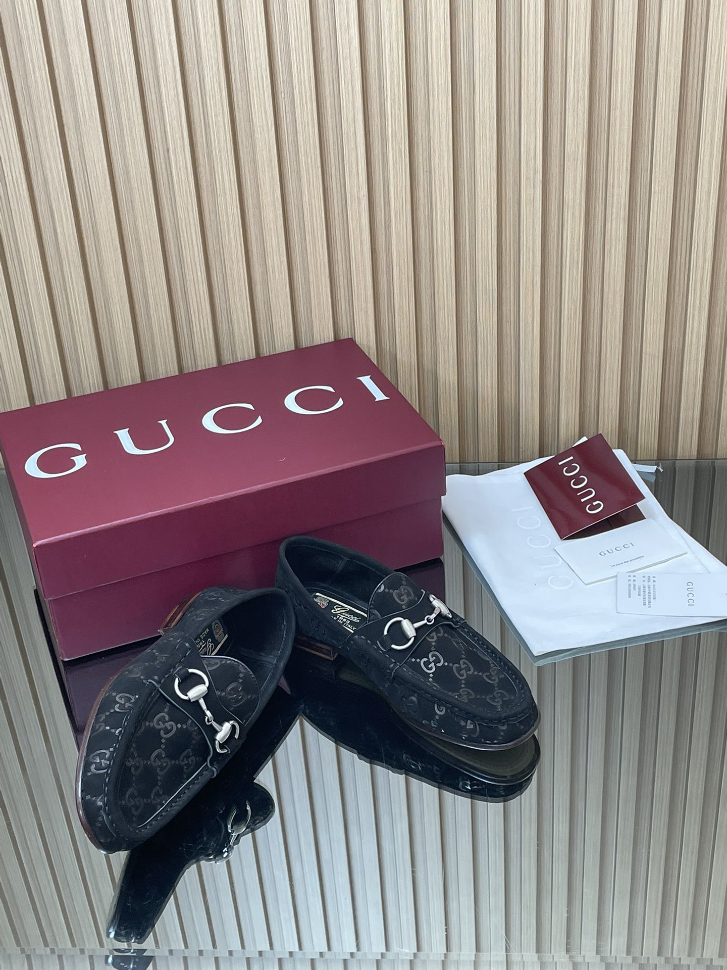 GUCCI グッチ ローファー 本革 通勤 黒色 - 画像 7