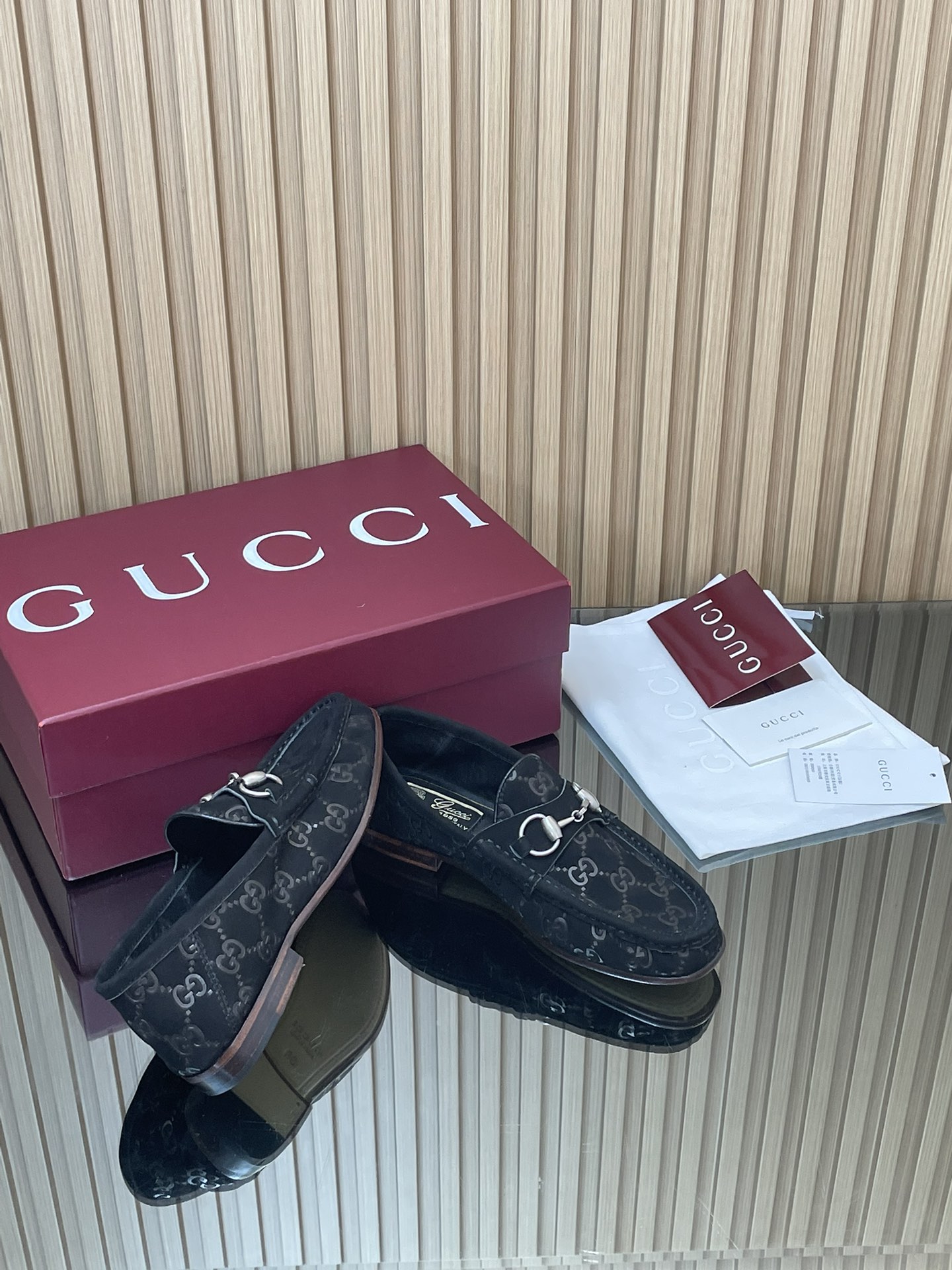 GUCCI グッチ ローファー 本革 通勤 黒色 - 画像 8
