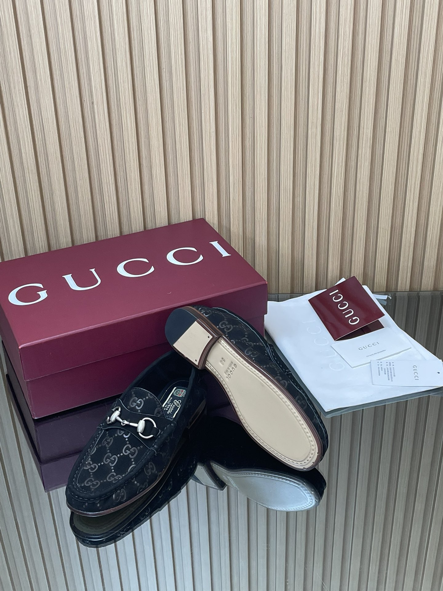 GUCCI グッチ ローファー 本革 通勤 黒色 - 画像 9