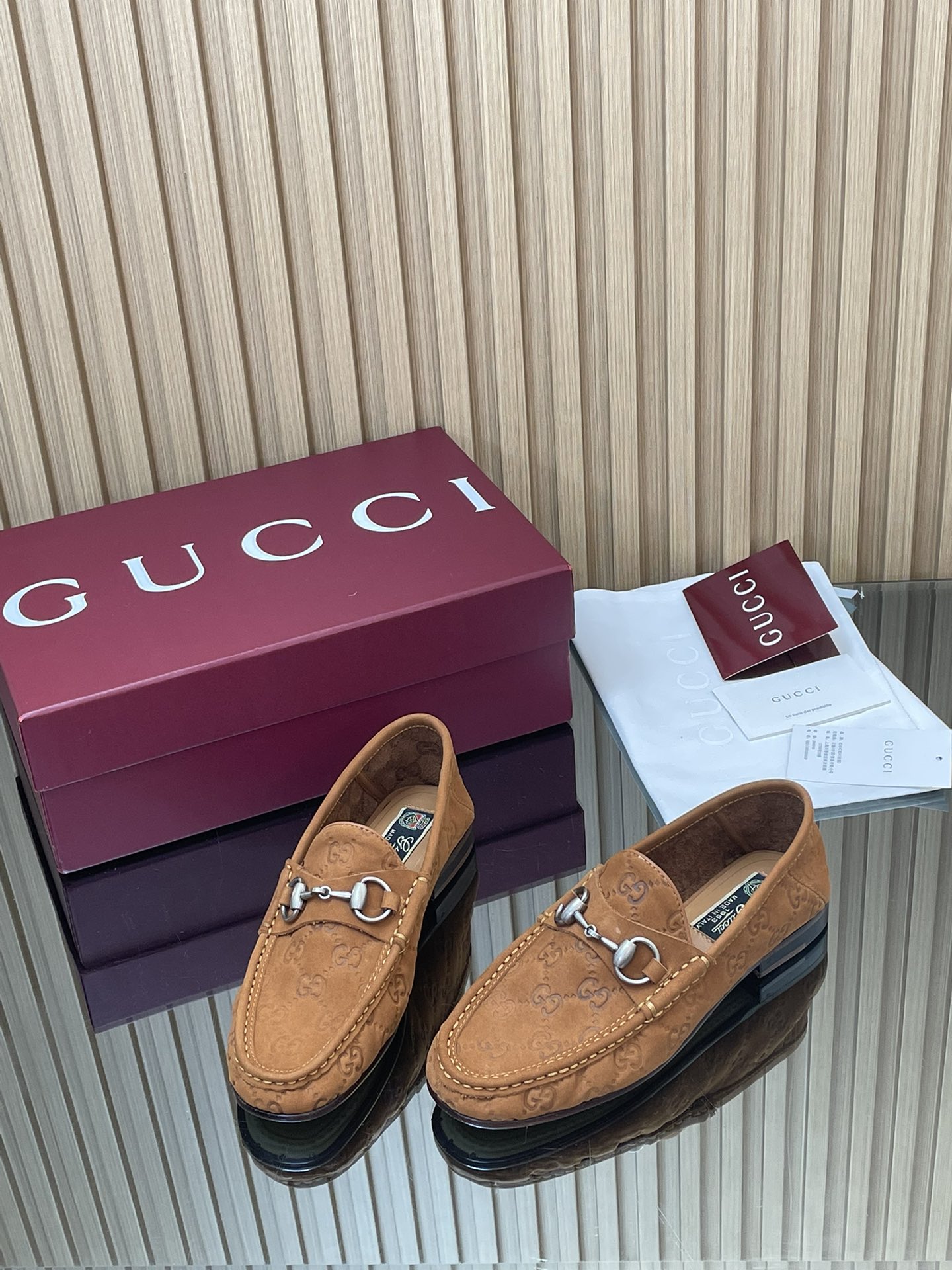 GUCCI グッチ ローファー 本革 通勤 通学 ブラック - 画像 3
