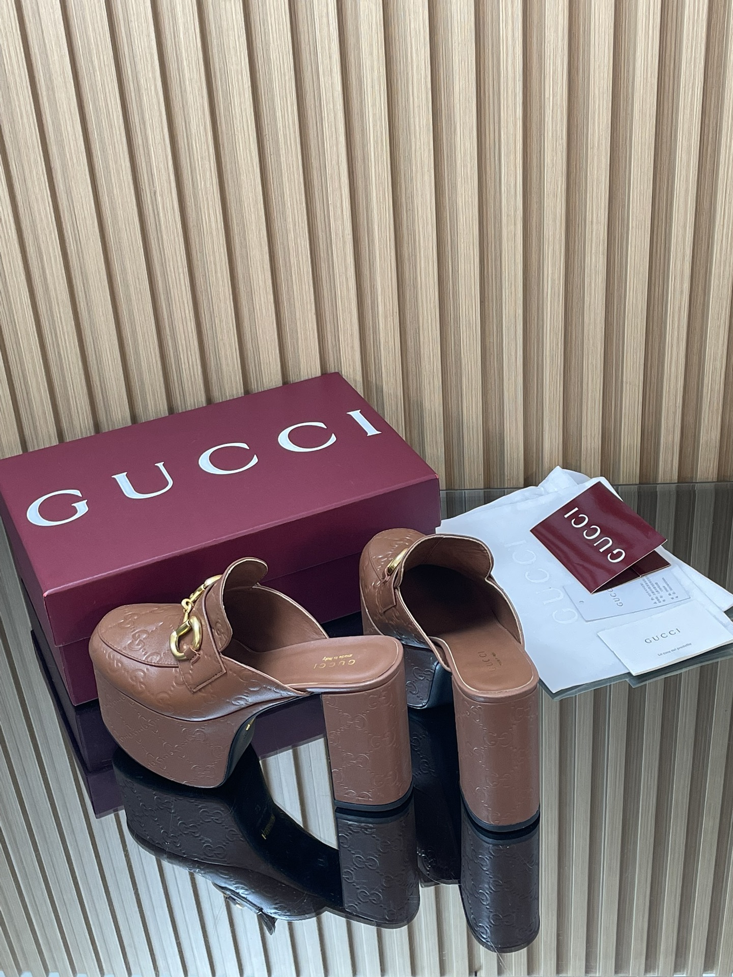 GUCCI グッチ フラットシューズ 本革 ブラック 5000 - 画像 6