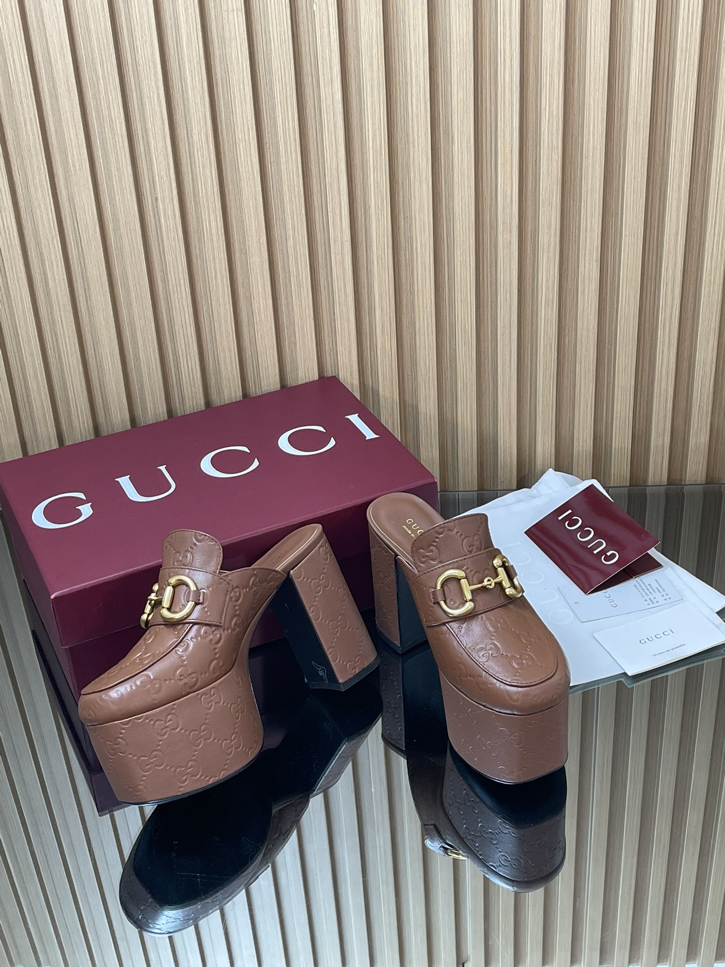 GUCCI グッチ フラットシューズ 本革 ブラック 5000 - 画像 7