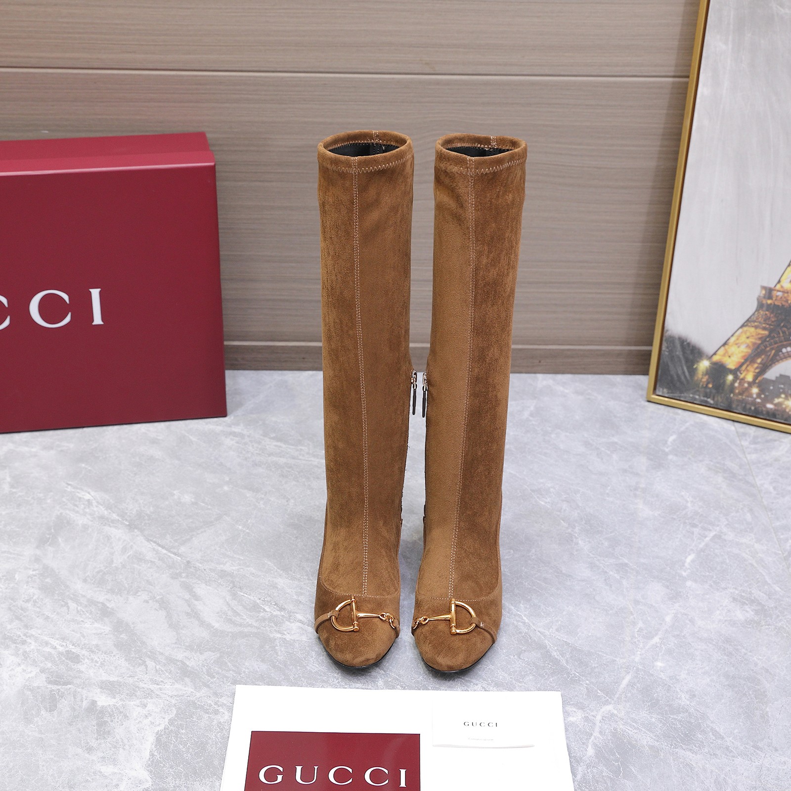 GUCCI グッチ ミドルブーツ 本革 ブラック 全1色 - 画像 7