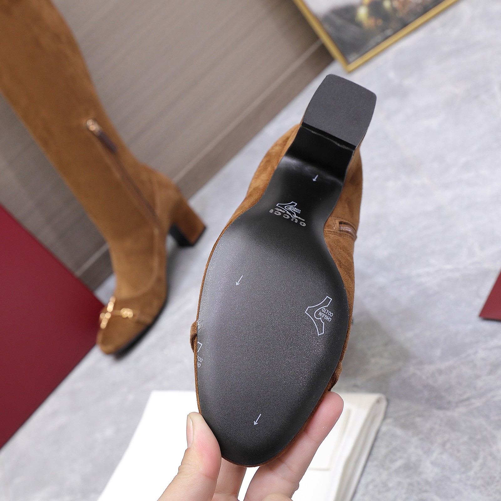 GUCCI グッチ ミドルブーツ 本革 ブラック 全1色 - 画像 9