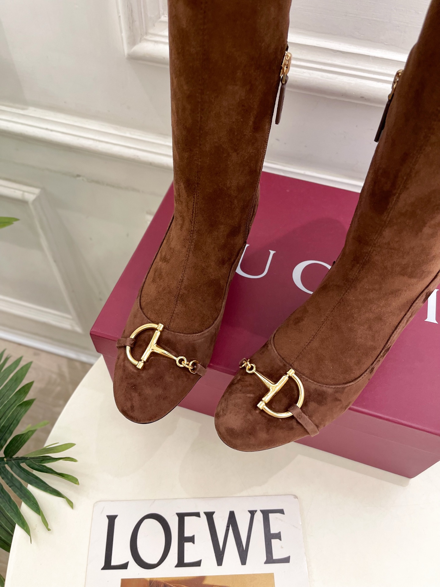 GUCCI グッチ レディース ゴートレインブーツ 本革 ブラック - 画像 7