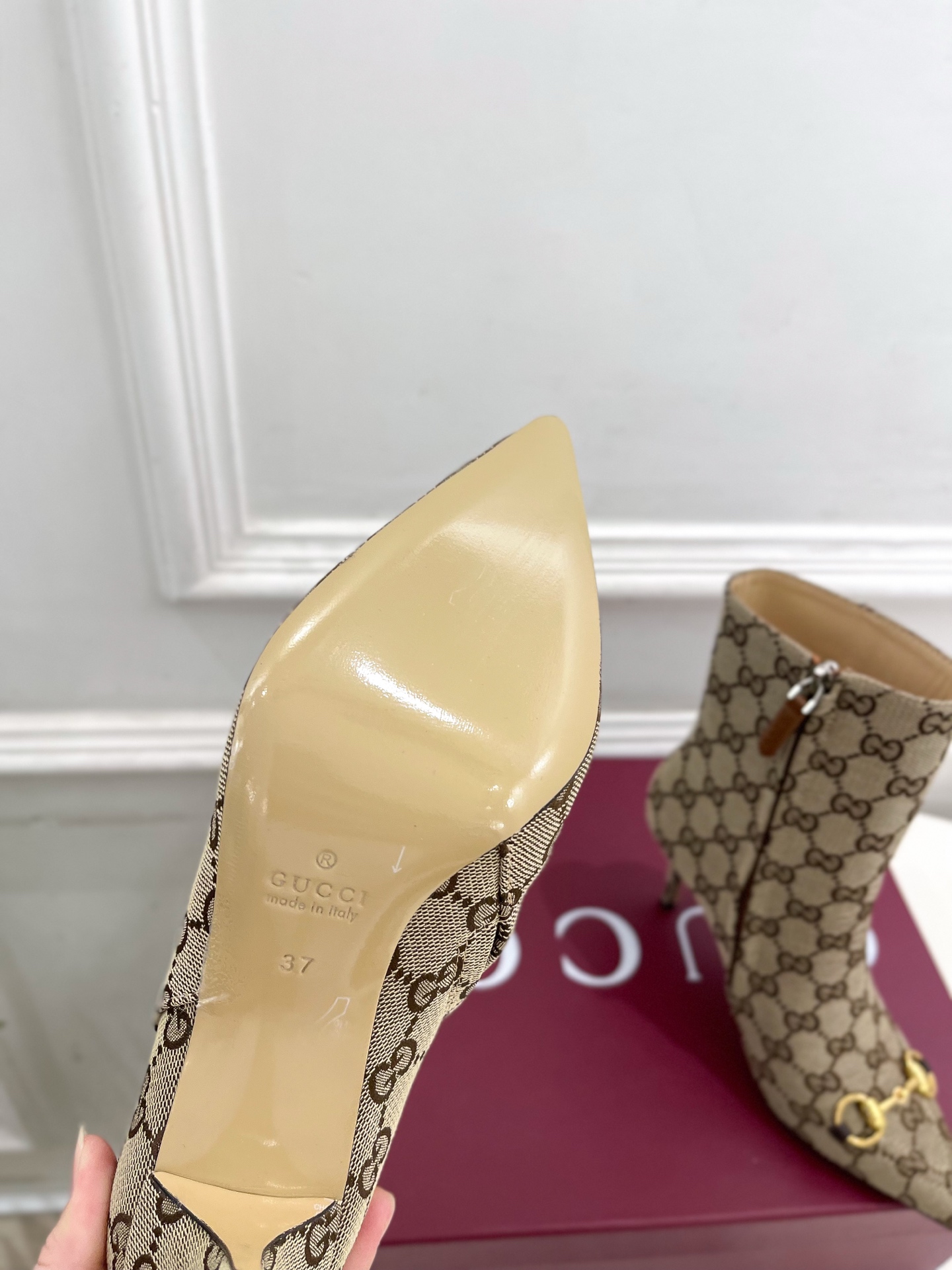 GUCCI グッチ ブーツ ヒール付きブーツ プラットフォーム ベージュ 全1色 - 画像 9