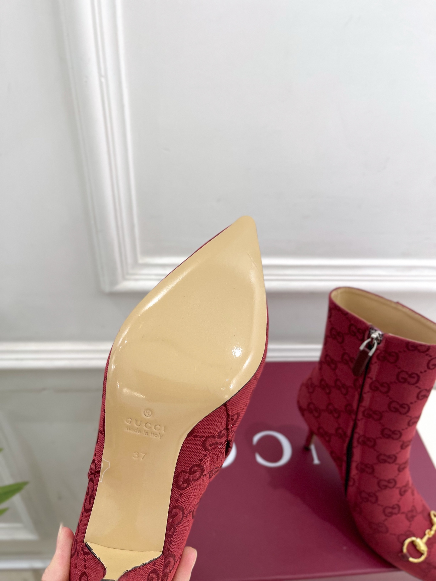 GUCCI グッチ フラットシューズ 本革 通勤 通学 ブラック - 画像 9