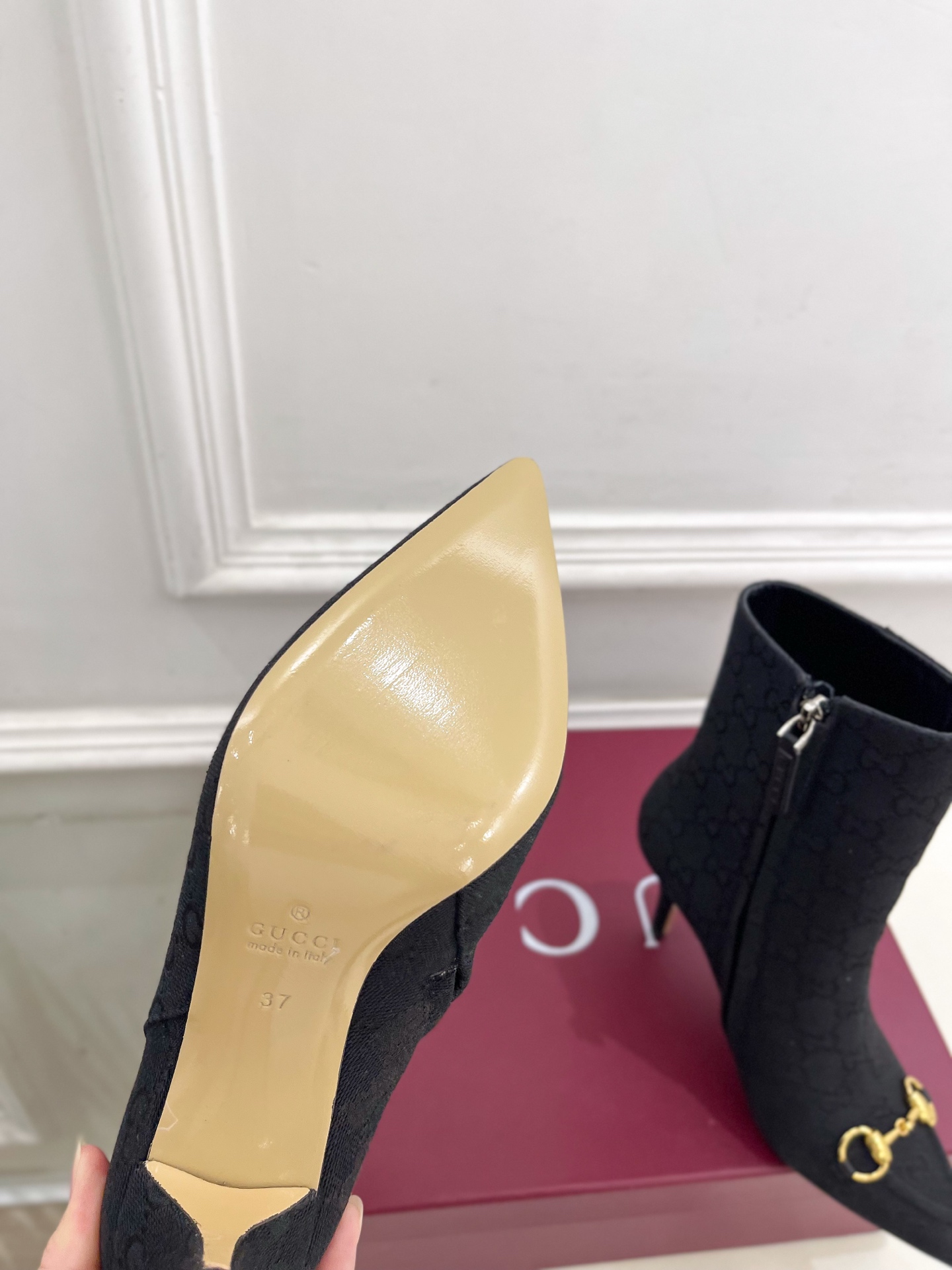 GUCCI グッチ フラットシューズ レディース ハイヒール 黒色 - 画像 9