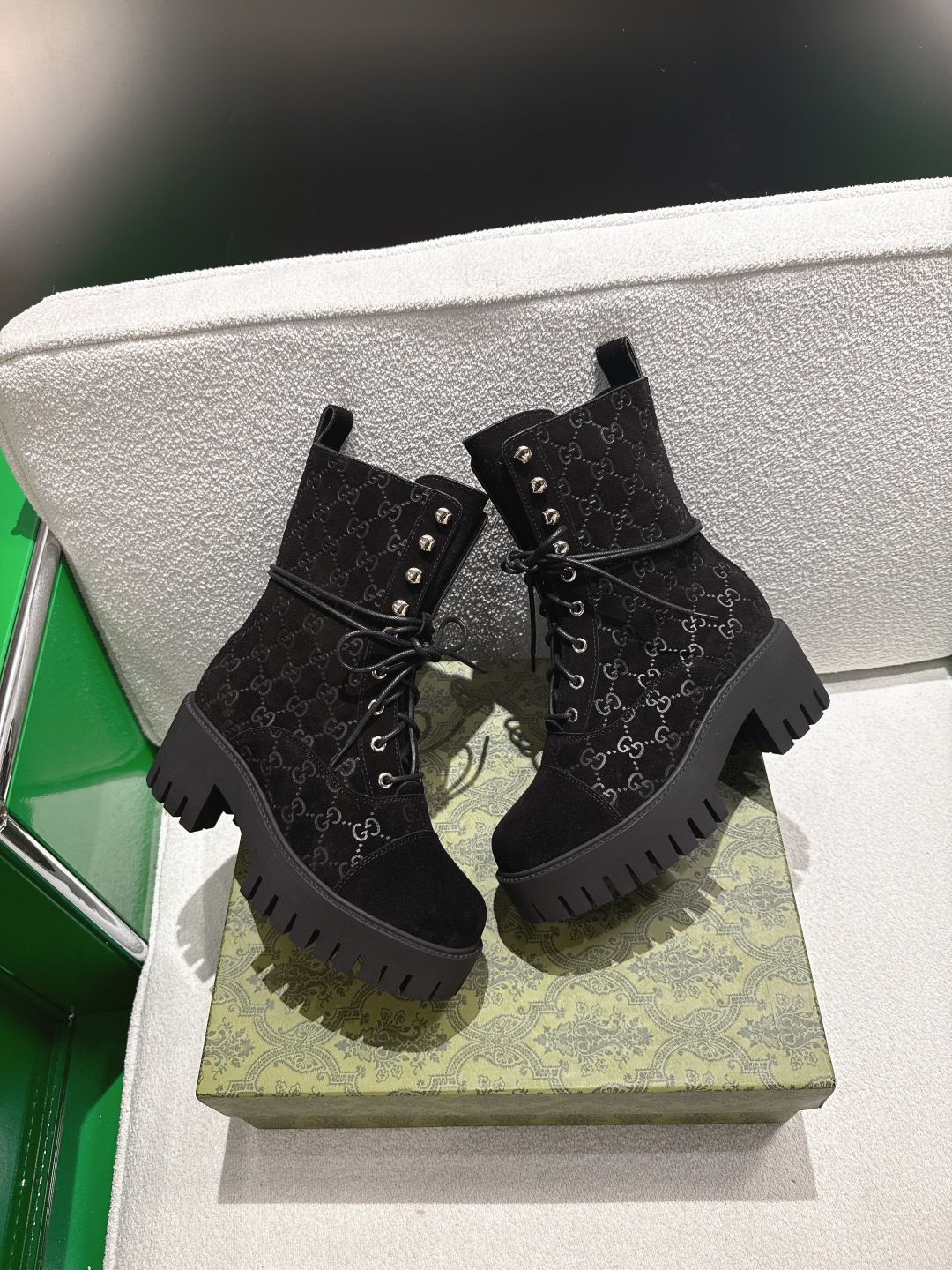 GUCCI グッチ ブーツ フラットシューズ ブラック - 画像 4