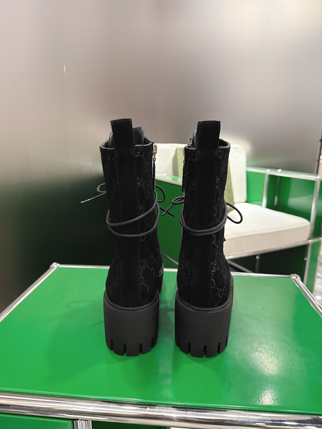GUCCI グッチ ブーツ フラットシューズ ブラック - 画像 8