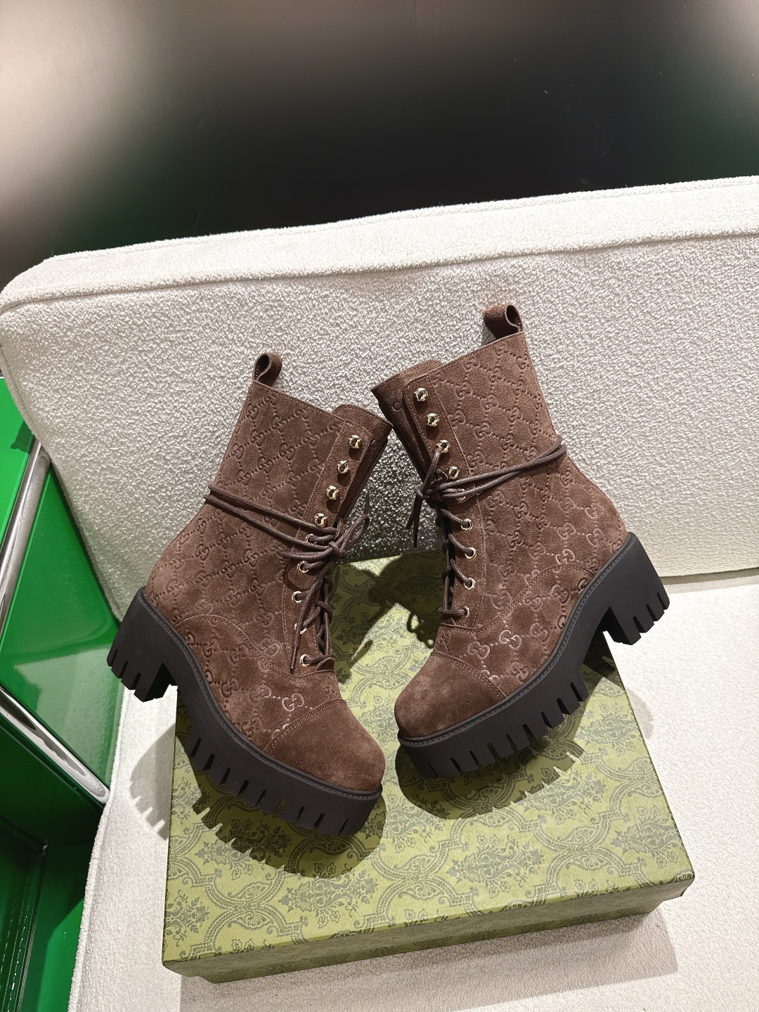 GUCCI グッチ ブーツ 本革 フラットシューズ ローファー ブラック 全1色 - 画像 4