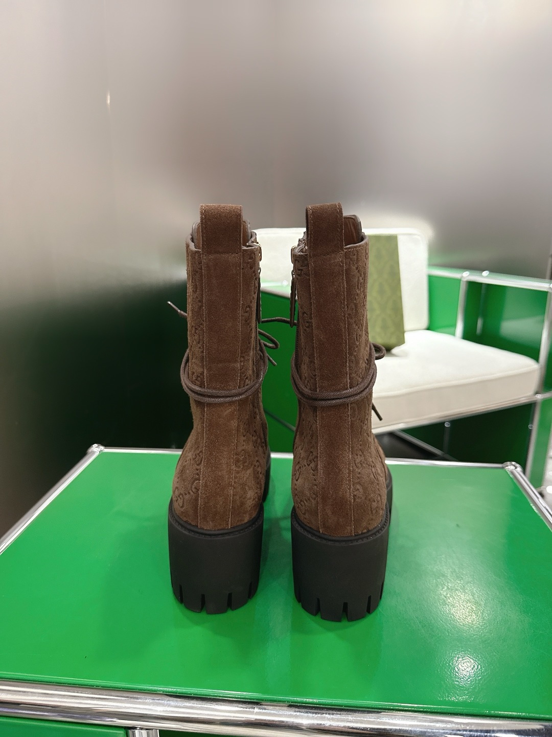 GUCCI グッチ ブーツ 本革 フラットシューズ ローファー ブラック 全1色 - 画像 7