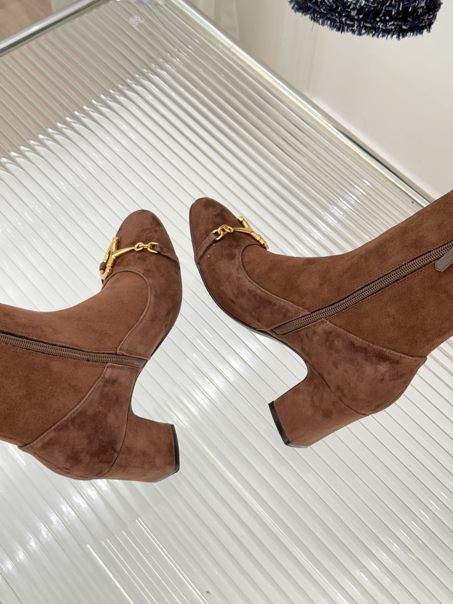 GUCCI グッチ レディース レイズドブーツ 本革 通勤 ブラック - 画像 8