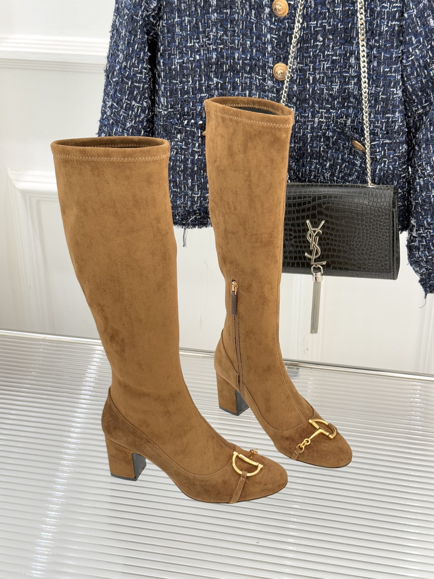 YSL ユニセックス ゴブリンブーツ ブーツ ベージュ - 画像 3