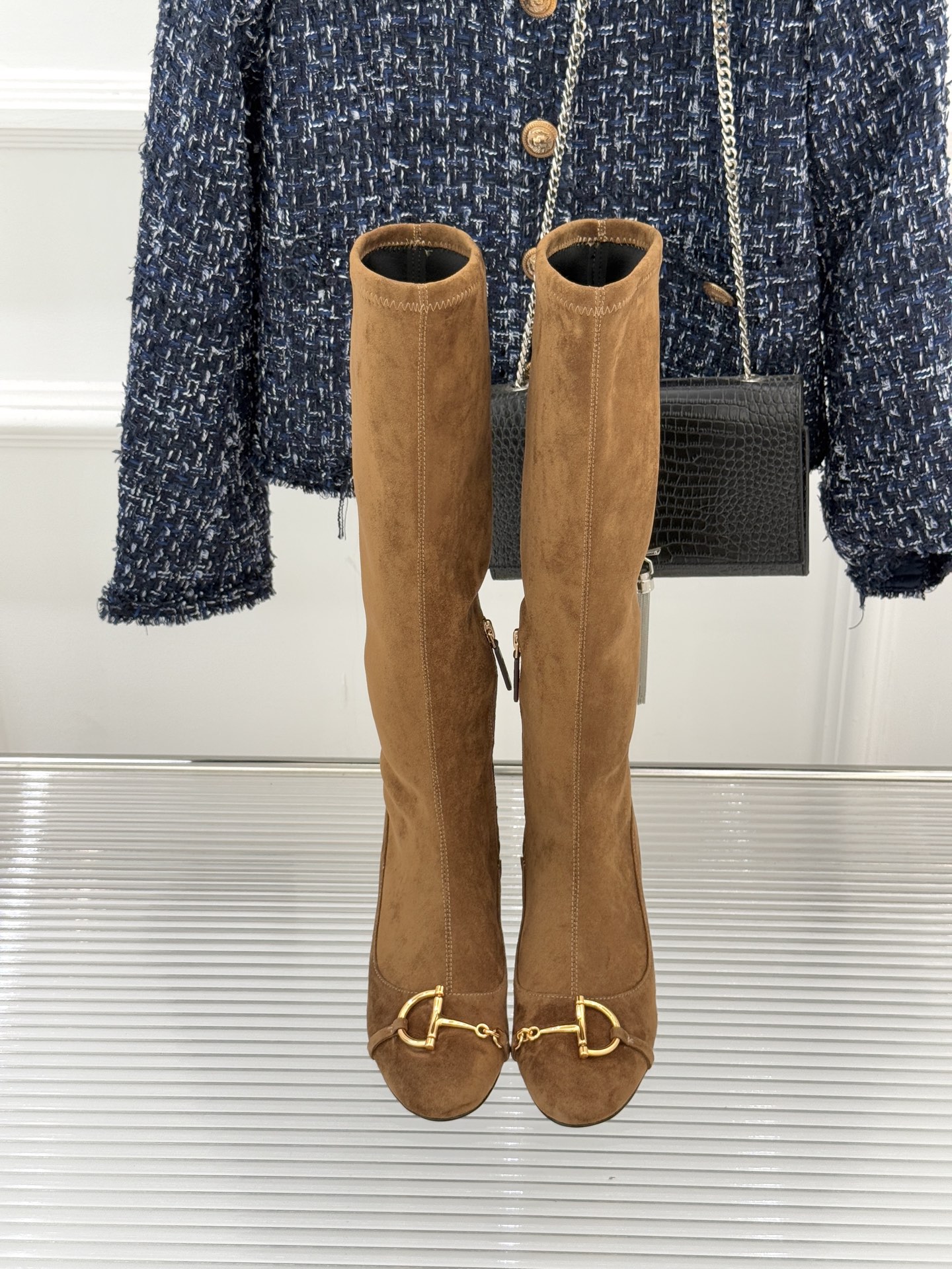 YSL ユニセックス ゴブリンブーツ ブーツ ベージュ - 画像 4