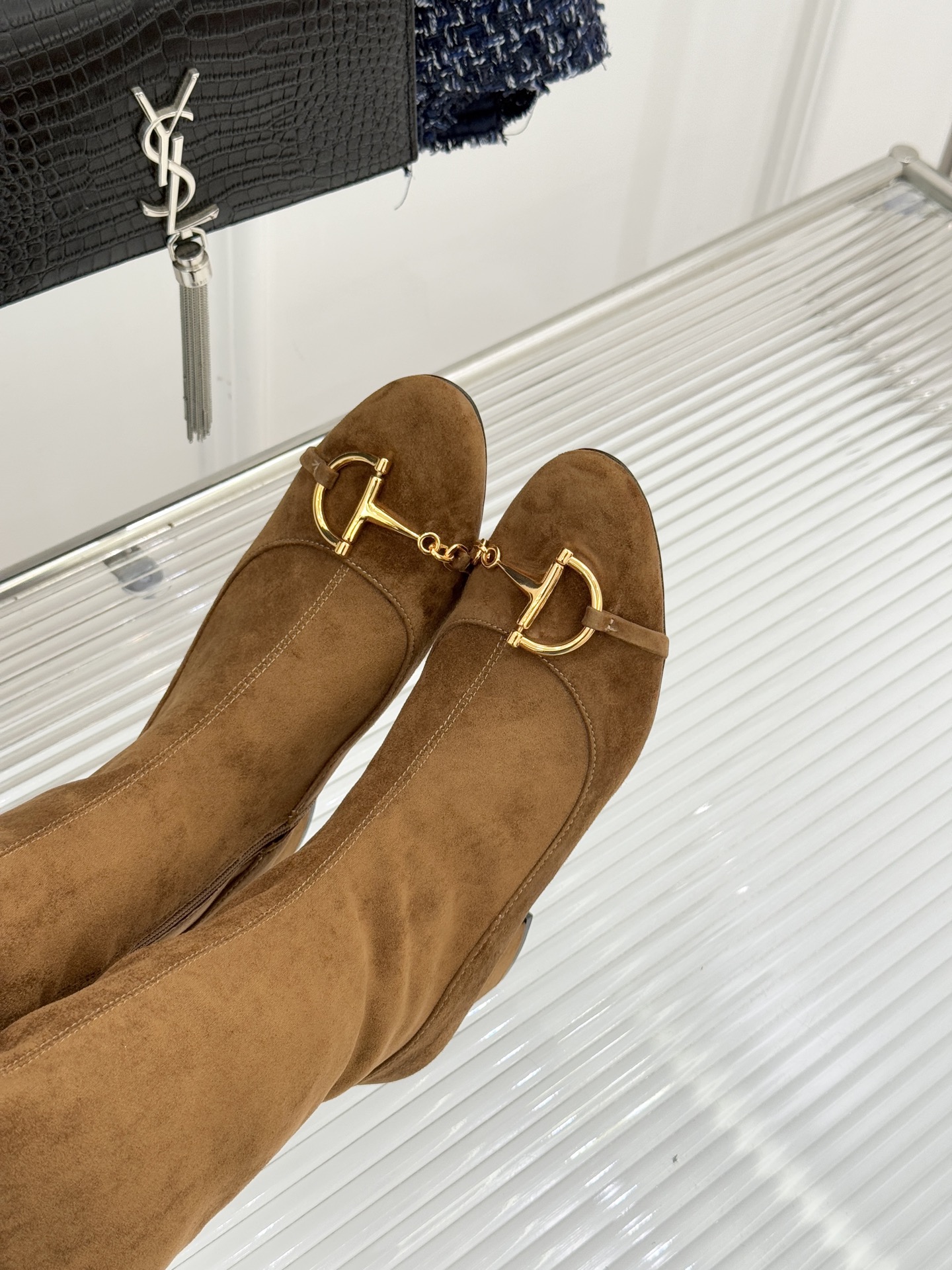 YSL ユニセックス ゴブリンブーツ ブーツ ベージュ - 画像 7